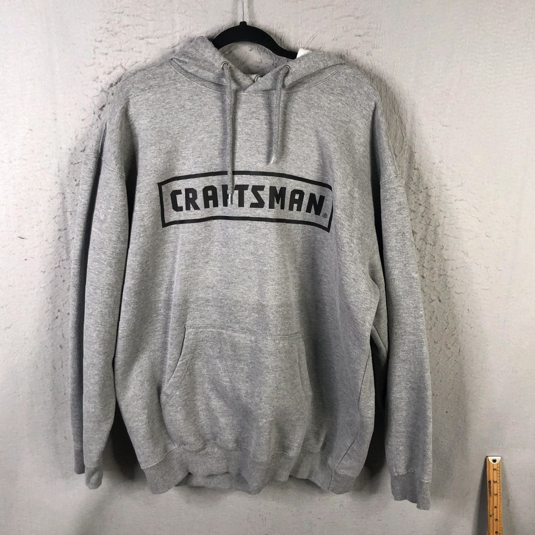 Logo 7 Craftsman Hoodie Mens 2XL Gray Logo Pullover Fleece Workwear Pockets Graphic Print Size US XXL / EU 58 / 5 - 2 Thumbnail