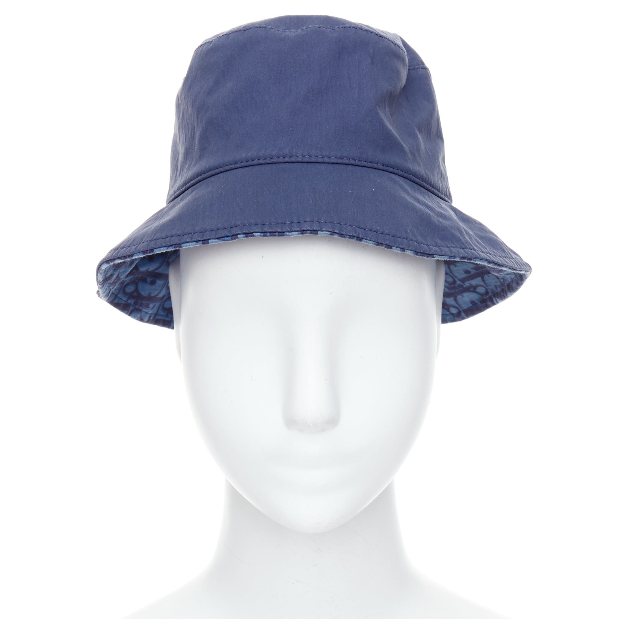 Dior CHRISTIAN DIOR KIDS navy cotton monogram lined bucket hat T3 Size ONE SIZE - 1 Thumbnail