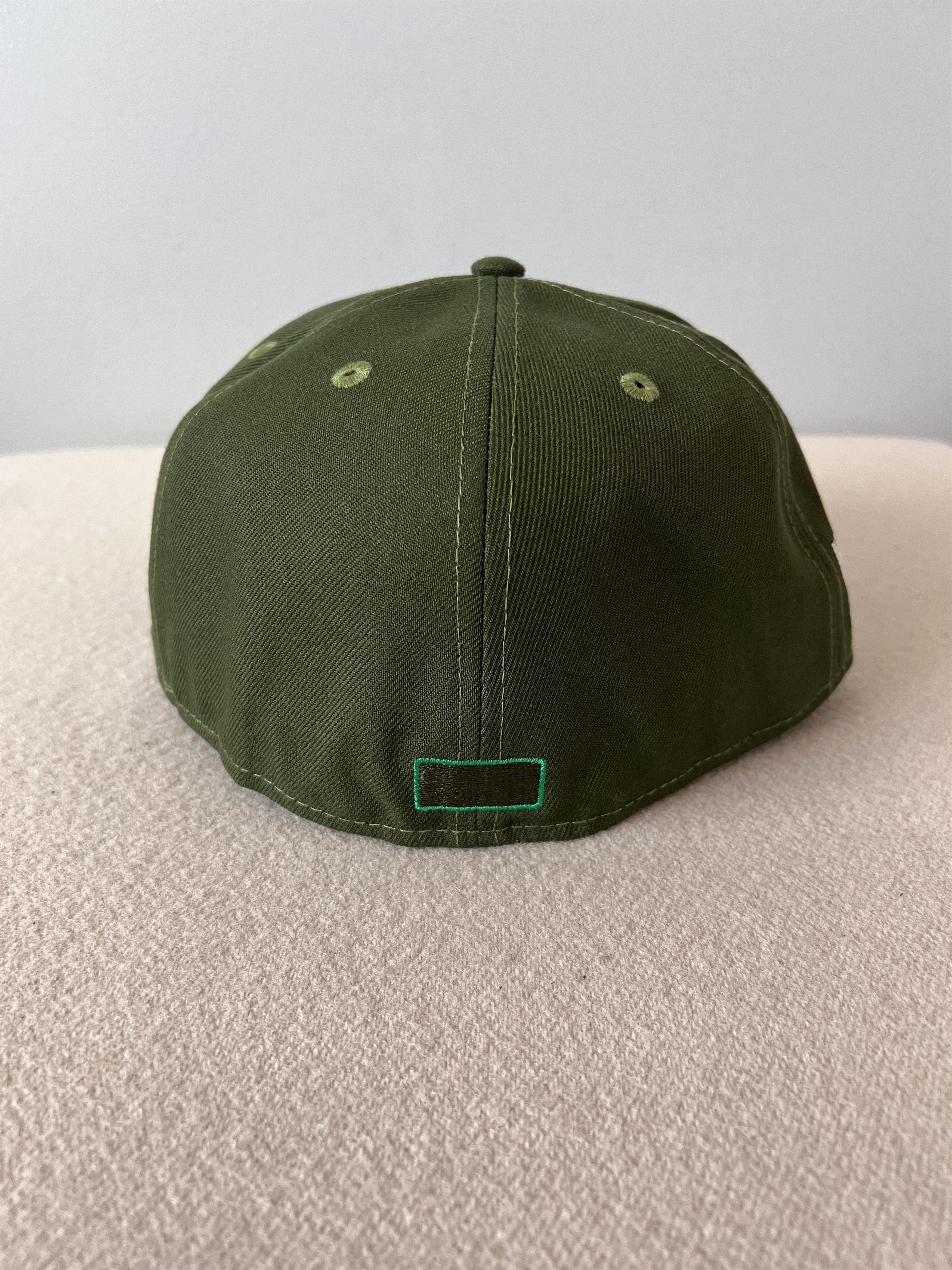 7 5/8 Hidden NY New Era H Logo 59FIFTY Fitted Hat in Green