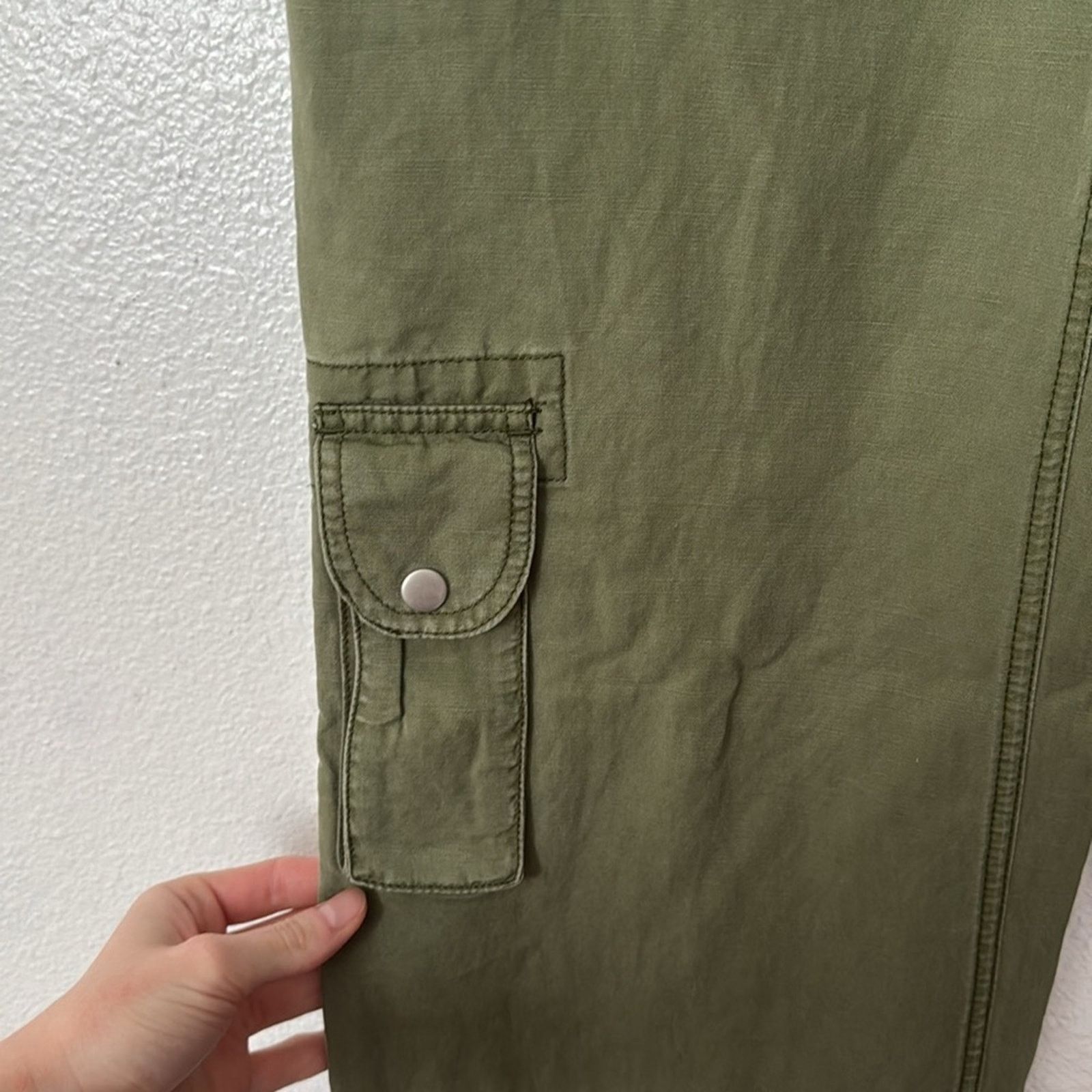 Anthropologie NWT Anthropologie 4 Utility Army Green Cargo Pants Size 27" / US 4 / IT 40 - 6 Thumbnail