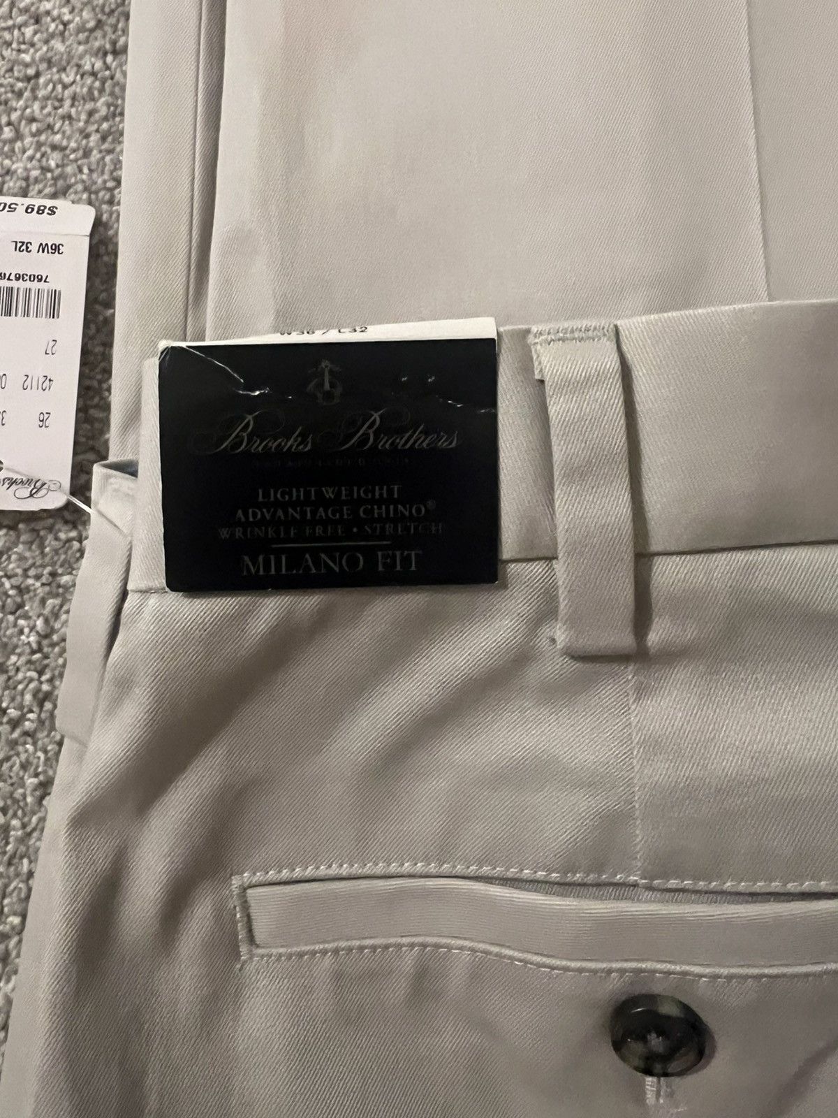 Brooks Brothers Milano Fit Lightweight Advantage Chino Size US 36 / EU 52 - 2 Thumbnail