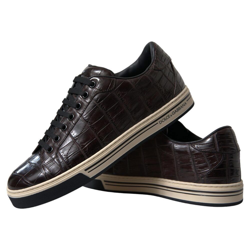 Dolce & Gabbana Dolce & Gabbana Elegant Exotic Leather Low-Top Sneakers Size US 6 / EU 39 - 6 Thumbnail