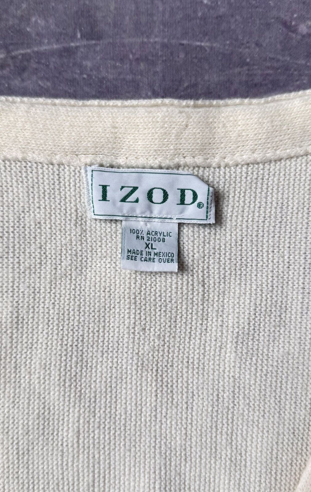 Izod Vintage 90s Izod Cardigan Sweater (XL) Size US XL / EU 56 / 4 - 6 Thumbnail