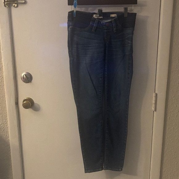 Madewell Madewell Maternity Skinny Dark Blue Jean 26 Size 26" / US 2 / IT 38 - 2 Thumbnail