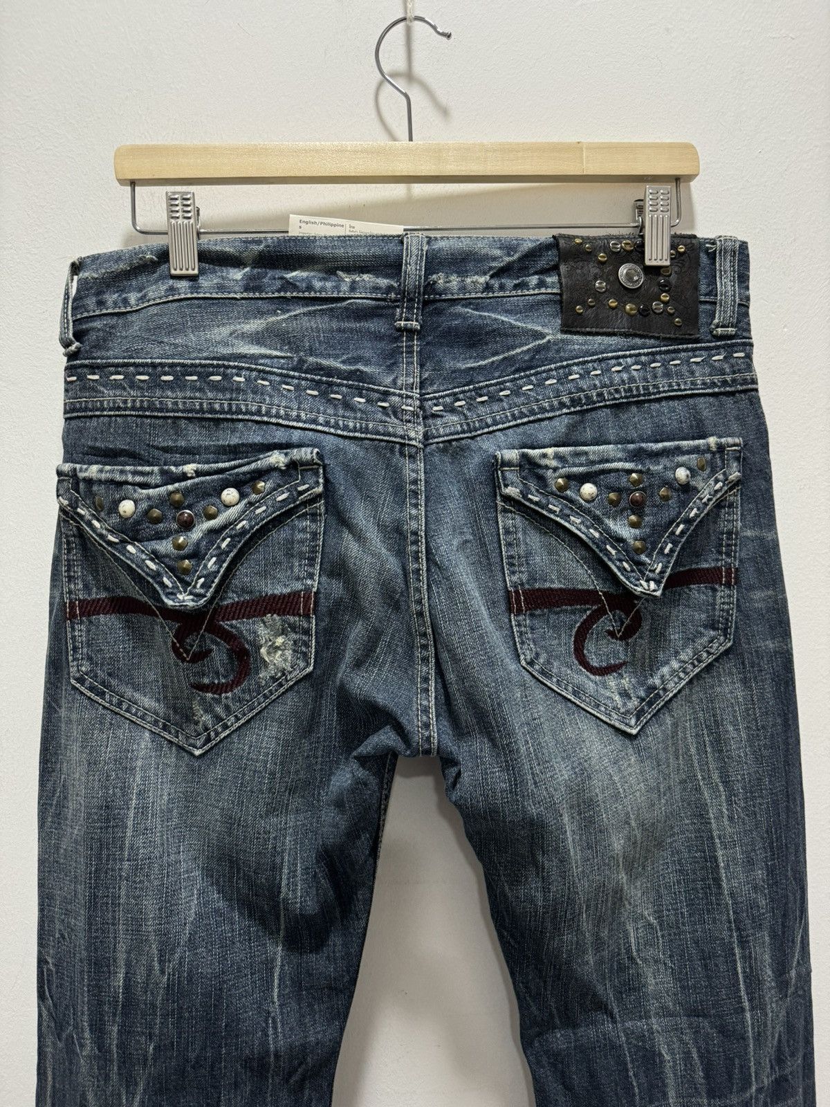 Japanese Brand JAPANESEBRAND WHISKERS PUNK STYLE DISTRESSED JEANS Size US 32 / EU 48 - 1 Thumbnail