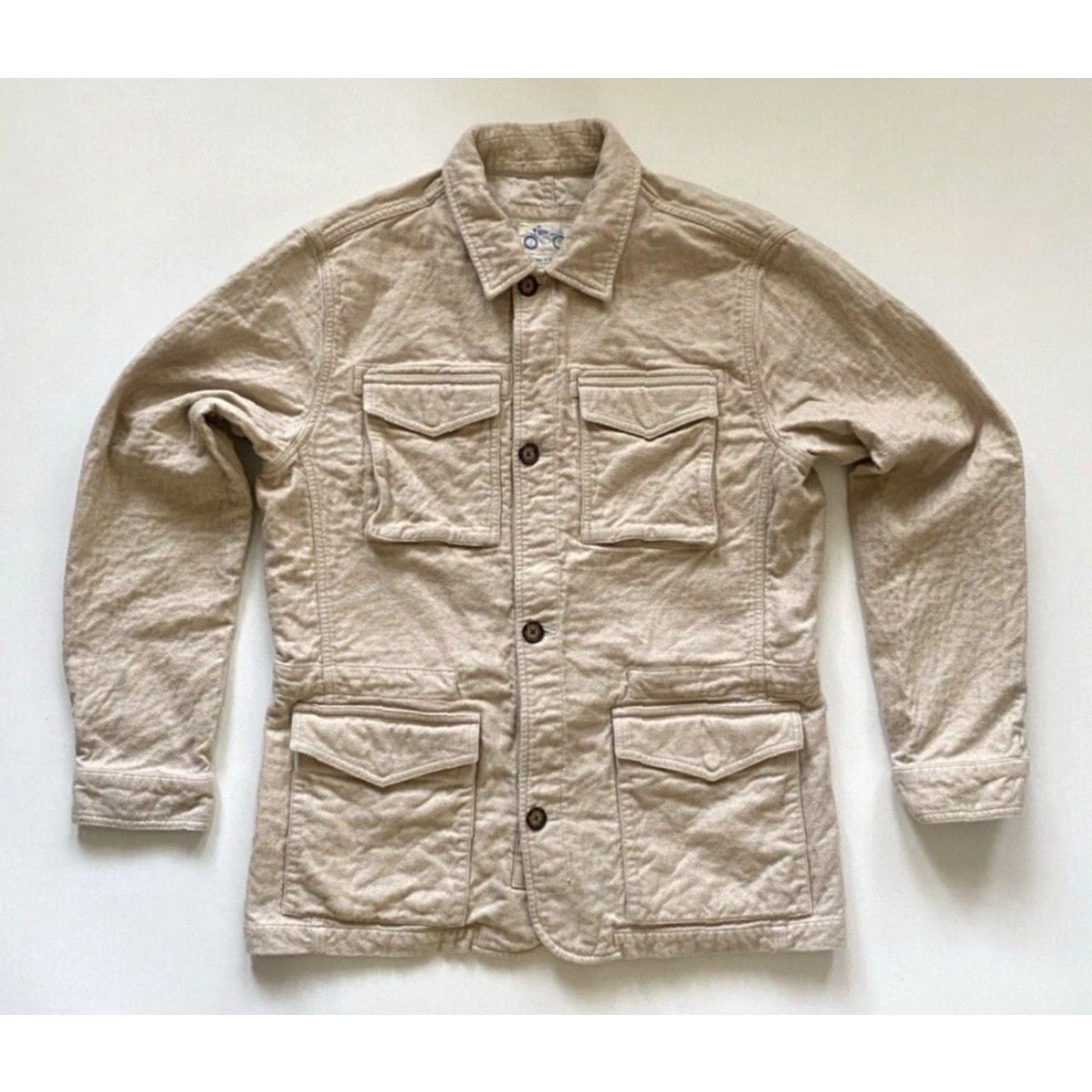 Vintage Mugsy Hemmingway Jacket Washed Tan L Mens Jacket Size US L / EU 52-54 / 3 - 3 Thumbnail