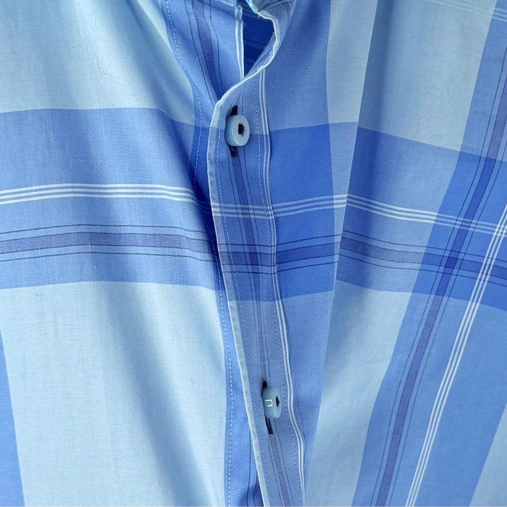 Thomas Dean NWOT THOMAS DEAN Men's Blue Plaid Thin Dress Shirt Size XL Size US XL / EU 56 / 4 - 5 Thumbnail