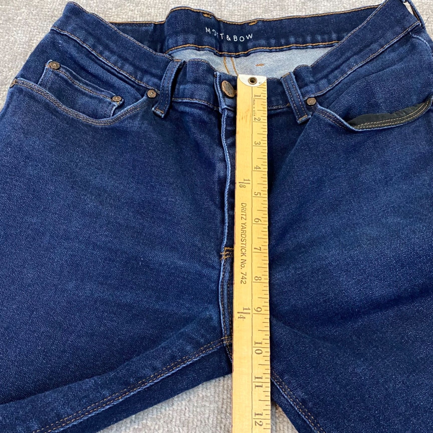 Mott & Bow MOTT & BOW Jeans Men 36x32 Straight Dark Blue Light Wash Denim Stretch 5-Pocket Regular Belt Loops Mid Rise Blue Vintage? No. Size US 36 / EU 52 - 7 Thumbnail