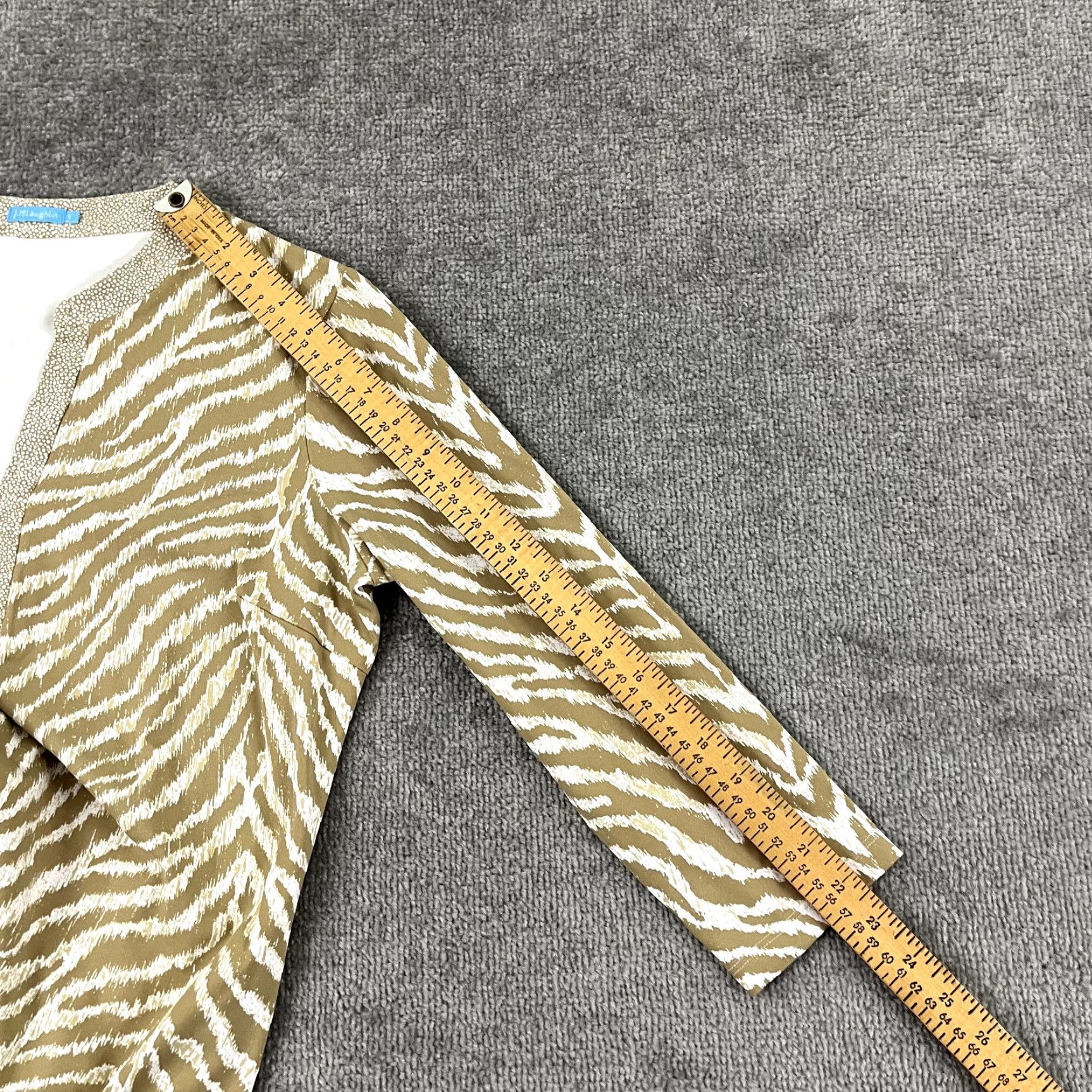 J.McLaughlin J. McLaughlin Women's Tunic Shirt Small Animal Print Cotton Blend Casual Top Size S / US 4 / IT 40 - 5 Thumbnail