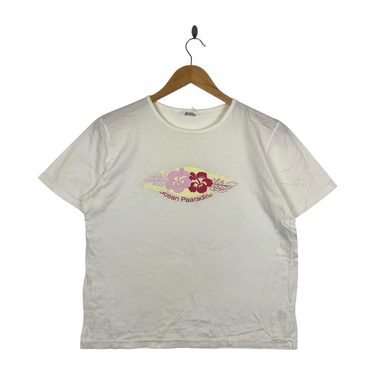 Vintage Vintage 90’ OCEAN PARADISE HIBISCUS Floral Sunshine Tee Size M / US 6-8 / IT 42-44 - 1 Thumbnail