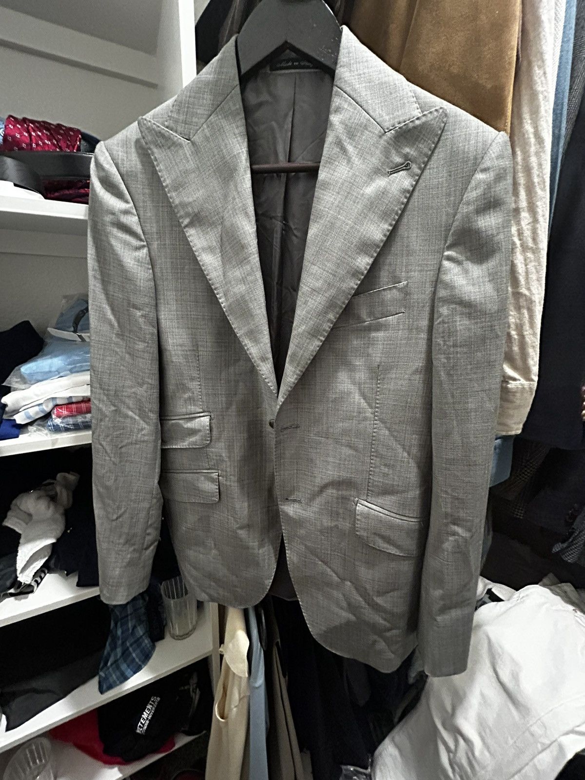 Suitsupply 1195$ Suit jacket (450), Nobility 150’s Neo-Italy style Size 44S - 1 Thumbnail