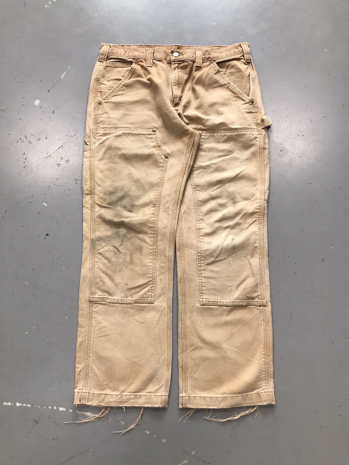 Carhartt × Vintage Vintage Carhartt B136 BRN double knee denim Size US 34 / EU 50 - 1 Thumbnail