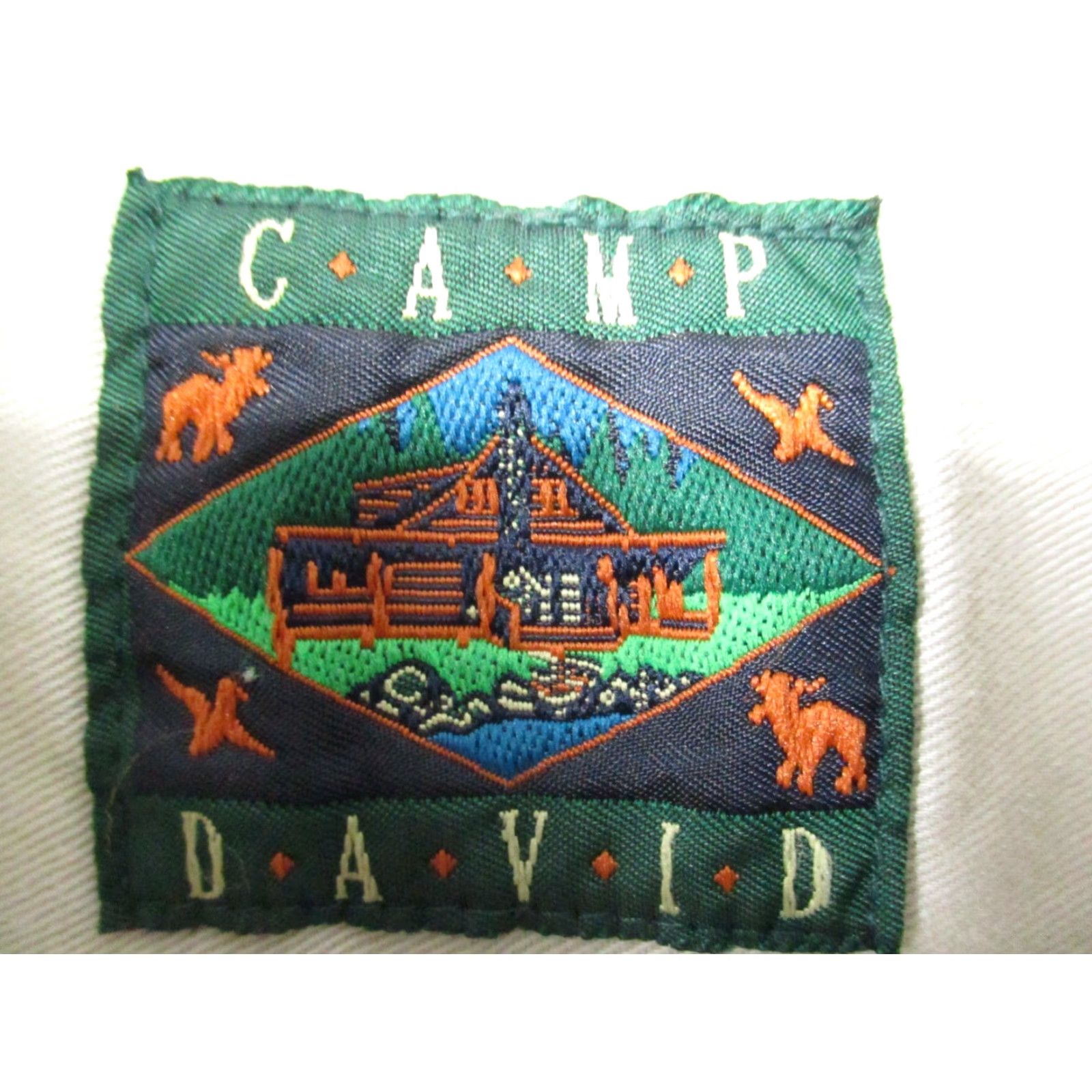Vintage VINTAGE Camp David Shirt XL Button-Down Khaki Long Sleeve Patriotic USA Flag Mascot Size US XL / EU 56 / 4 - 3 Thumbnail