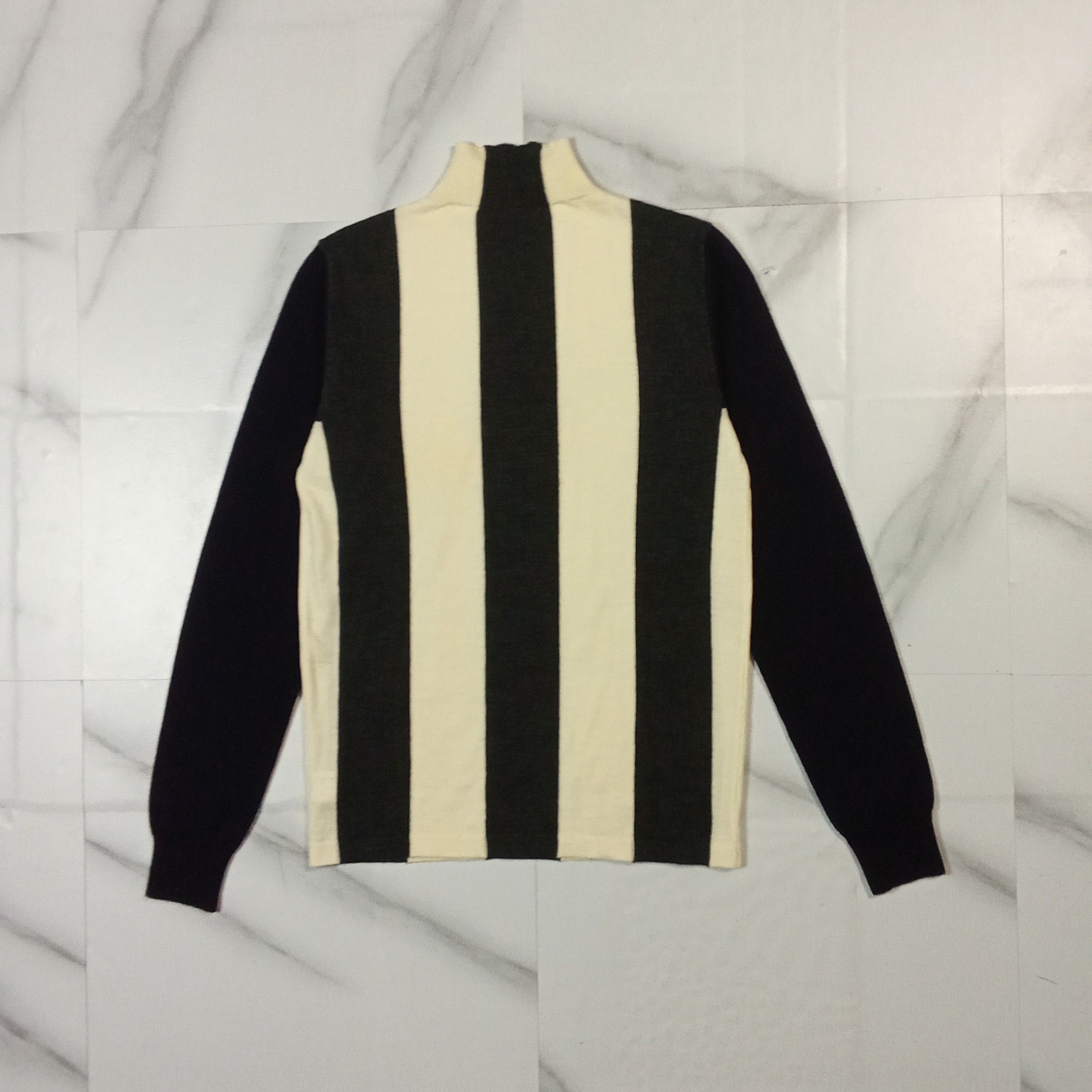 Raf Simons Raf Simons - F/W'10 - Striped Mock Neck - Wool Sweater Size US S / EU 44-46 / 1 - 12 Thumbnail