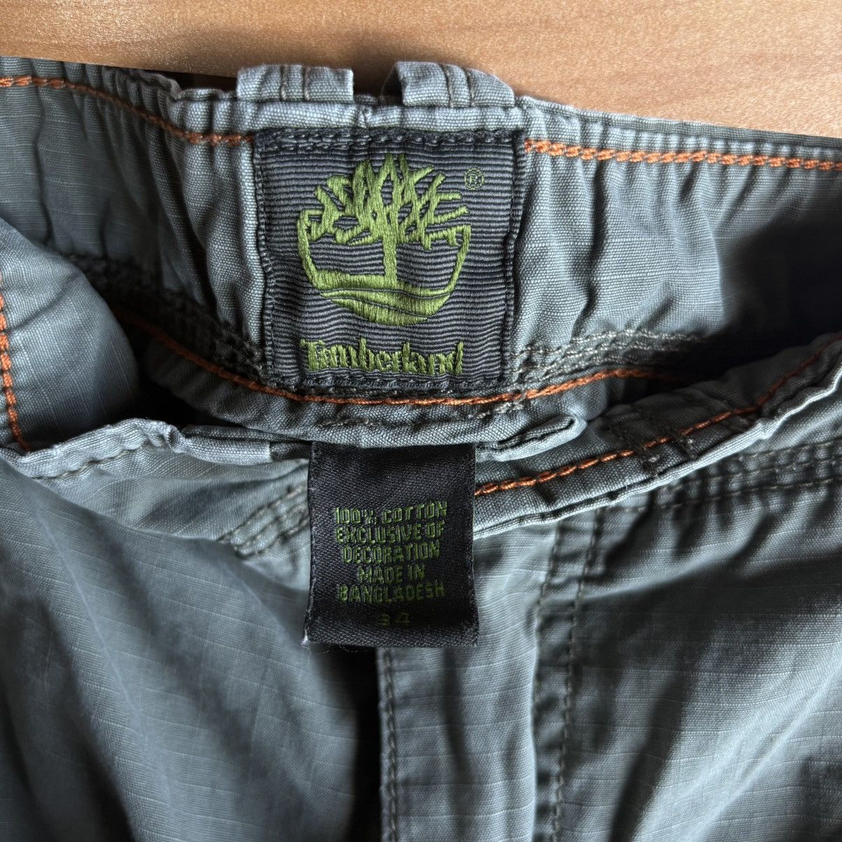 Timberland Vintage Timberland Cargo Shorts Men 34 Green Baggy Military Size US 34 / EU 50 - 6 Thumbnail