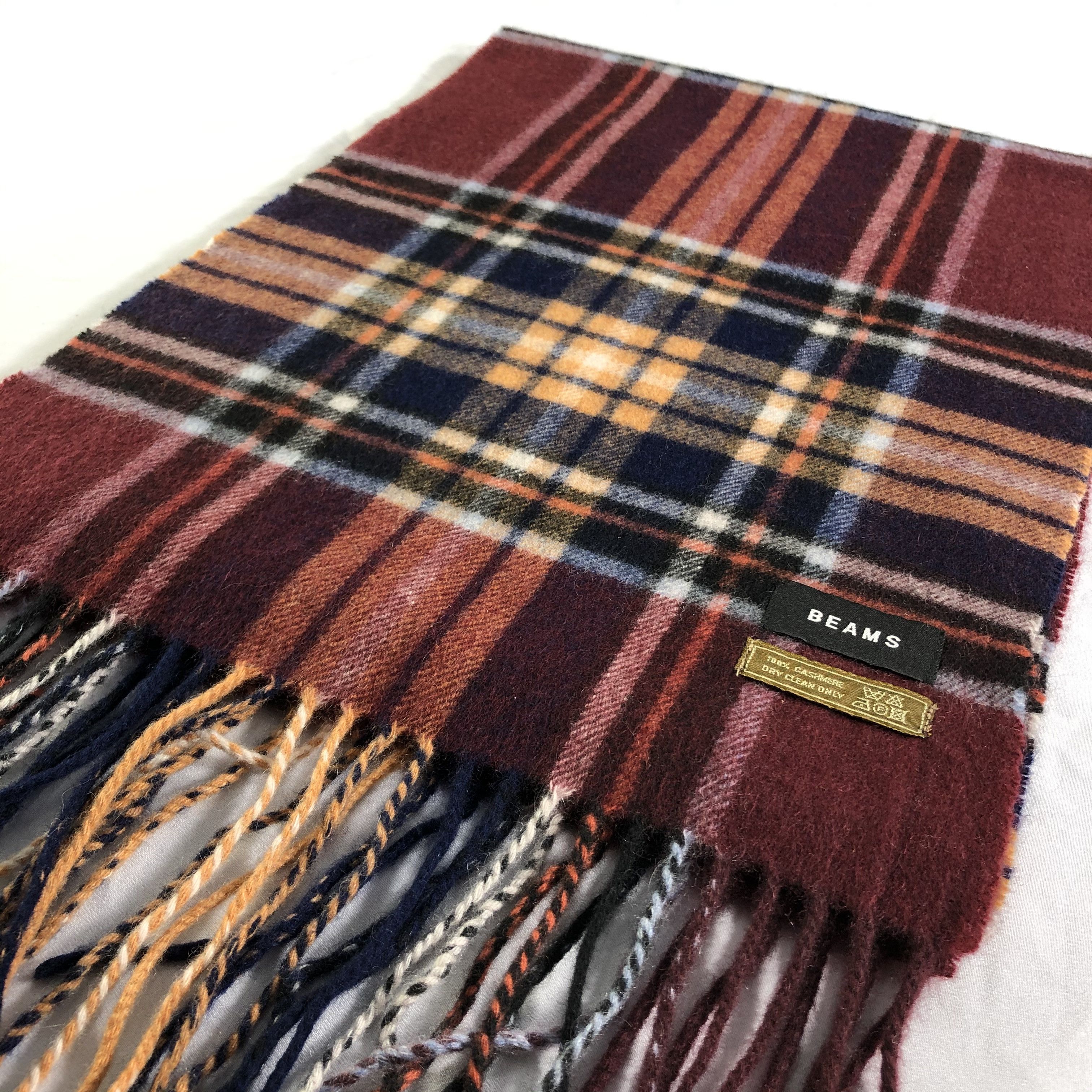 Beams Plus Beams Tartan Cashmere Scarf Muffler Neckwear V2442 Size ONE SIZE - 3 Thumbnail