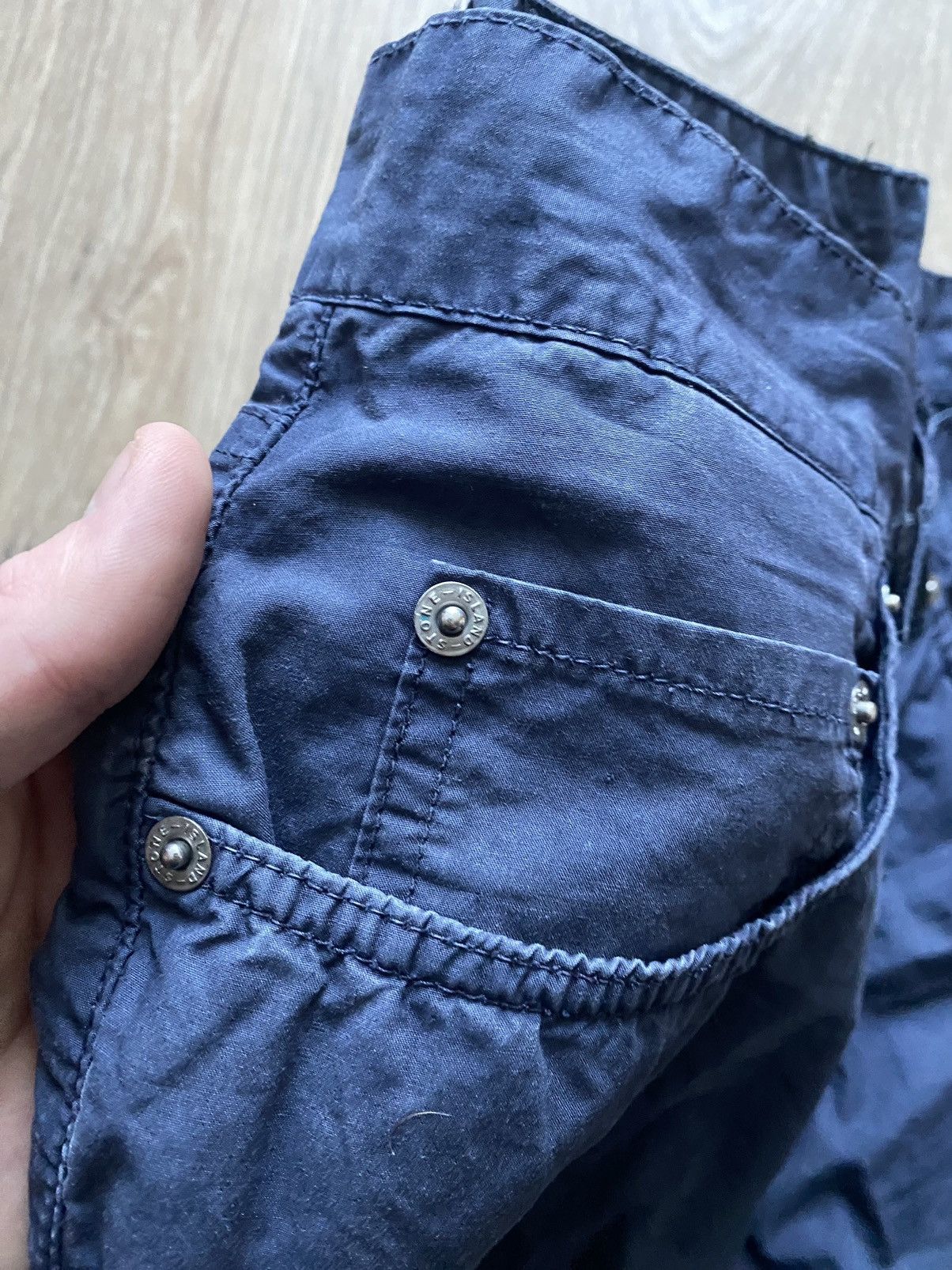 Stone Island × Vintage Stone island denim vintage logo luxury pants Massimo Osti Size US 33 - 8 Thumbnail