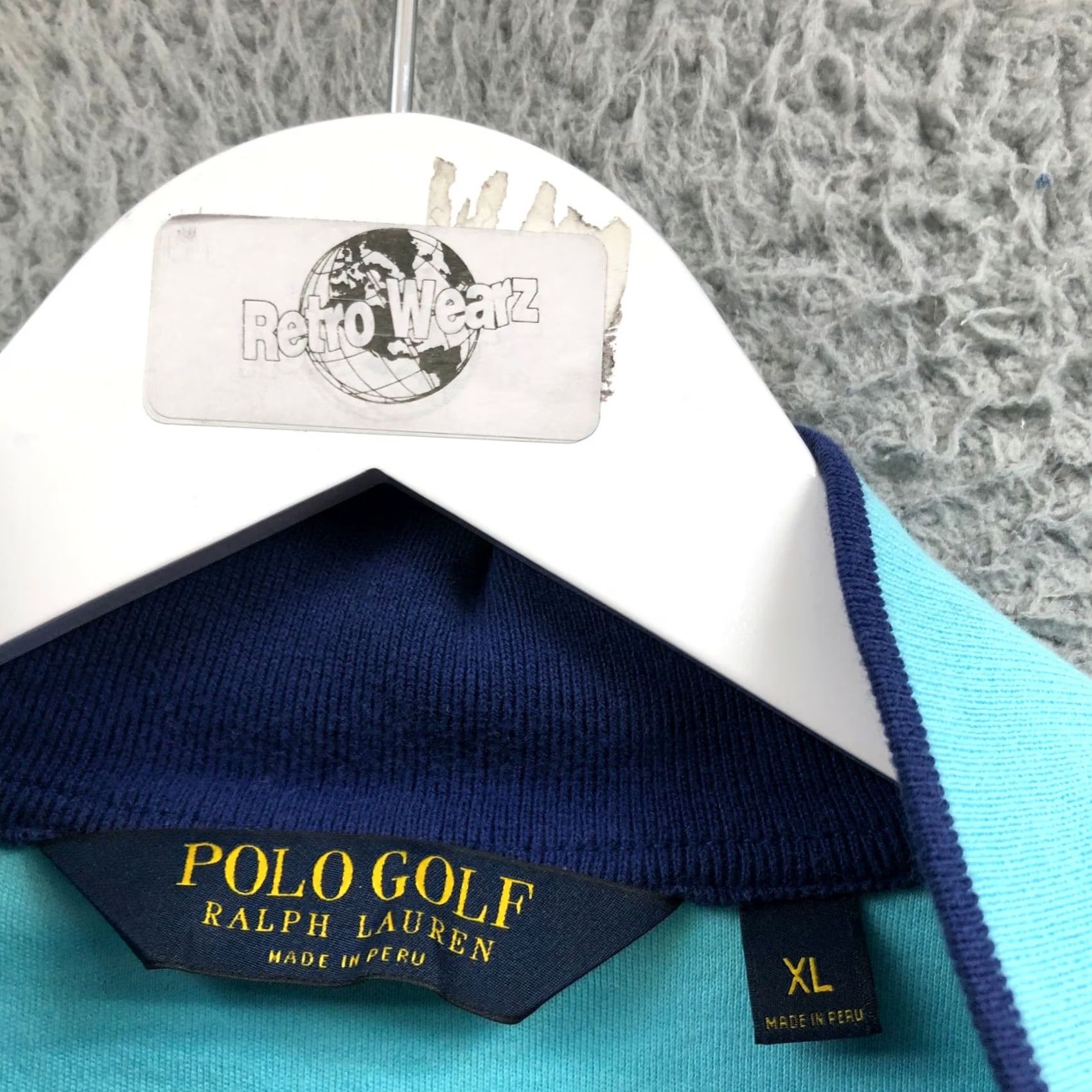 Polo Ralph Lauren Polo Ralph Lauren 1/4 Zip Sweater Pullover Mens XL Long Sleeve Aqua Blue Size US XL / EU 56 / 4 - 3 Thumbnail