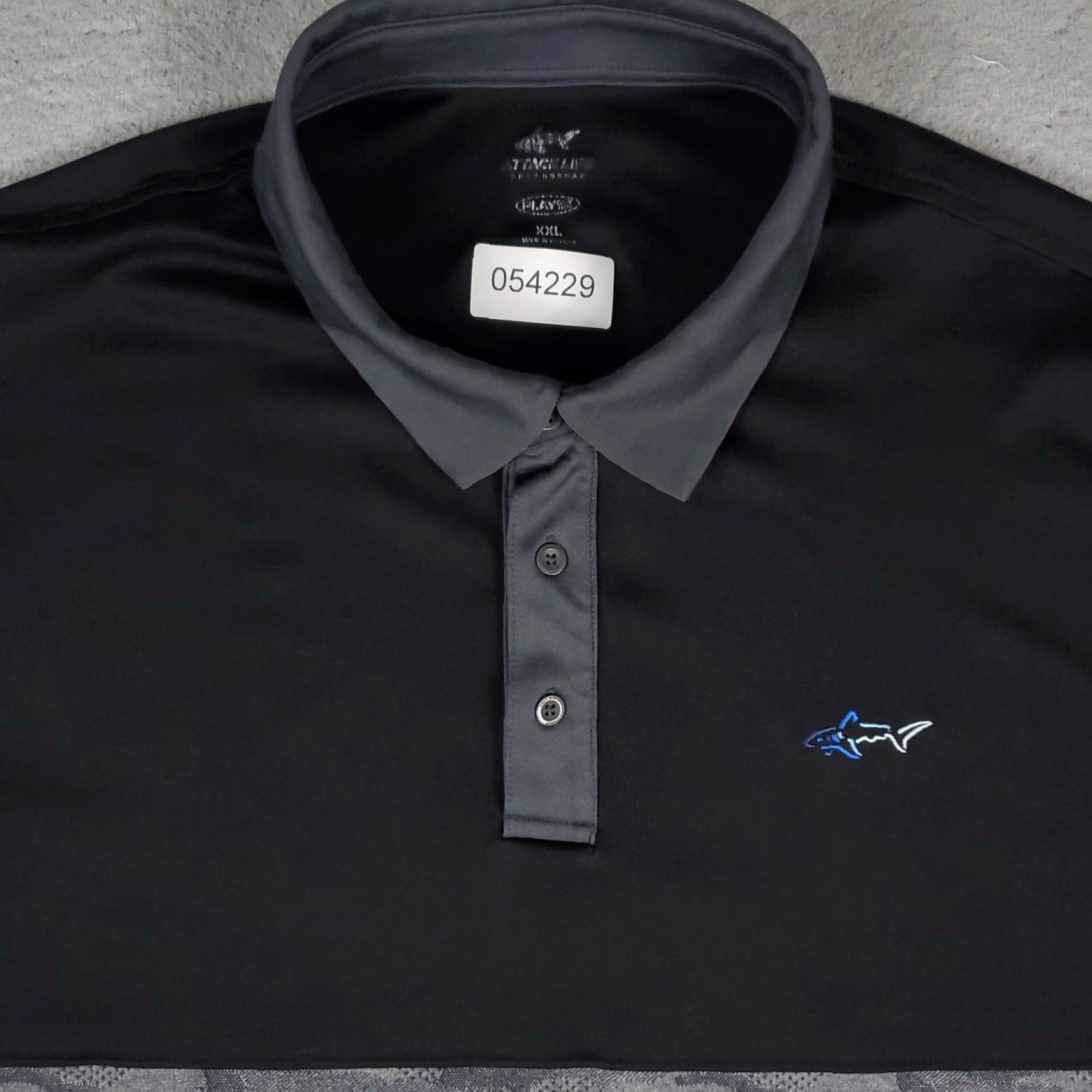 Vintage Greg Norman Polo Shirt Mens 2XL Black Gray Camouflage Shark Casual Short Sleeve Size US XXL / EU 58 / 5 - 2 Thumbnail