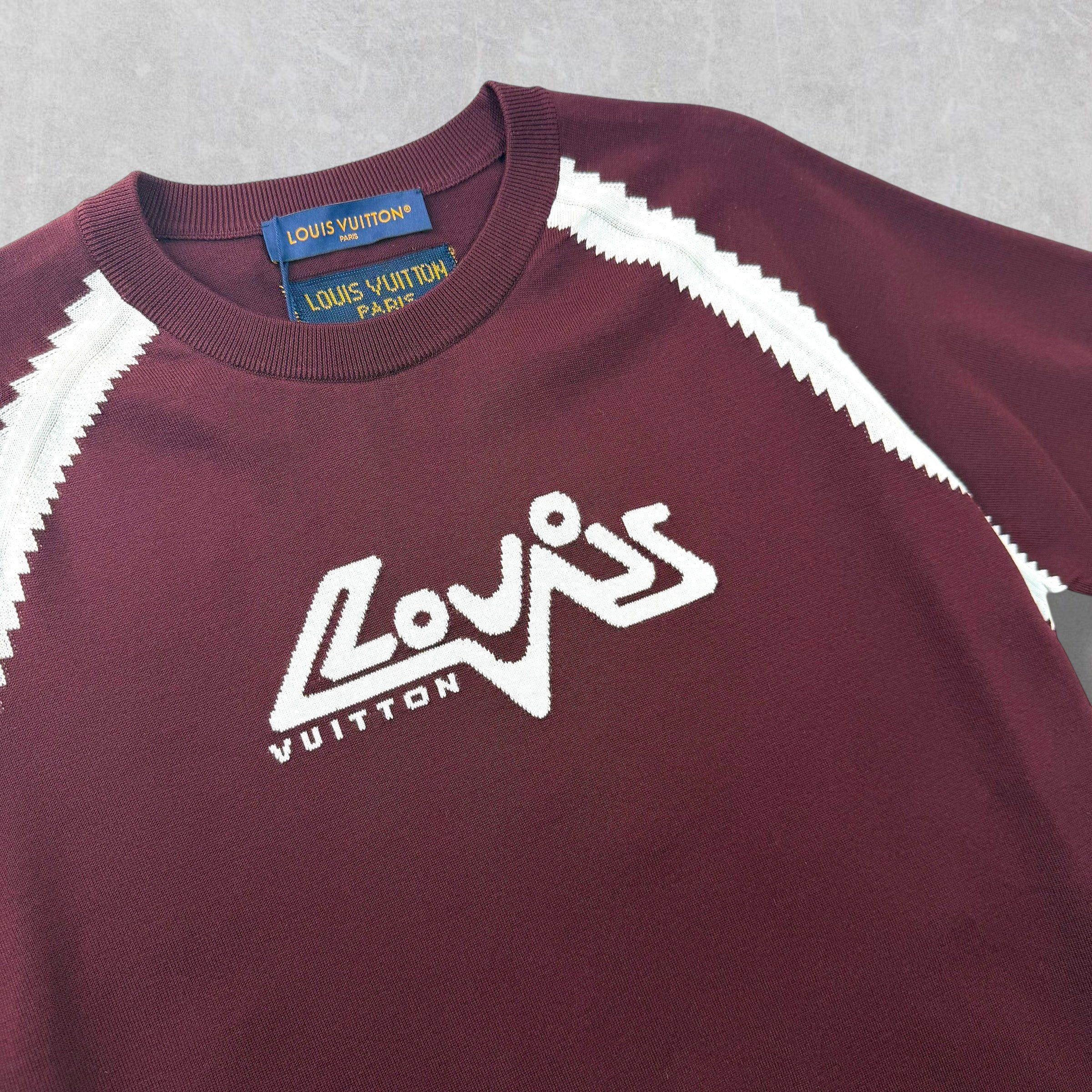 Louis Vuitton Louis Vuitton Burgundy Intarsia Short Sleeve XXL Size US XXL / EU 58 / 5 - 3 Thumbnail