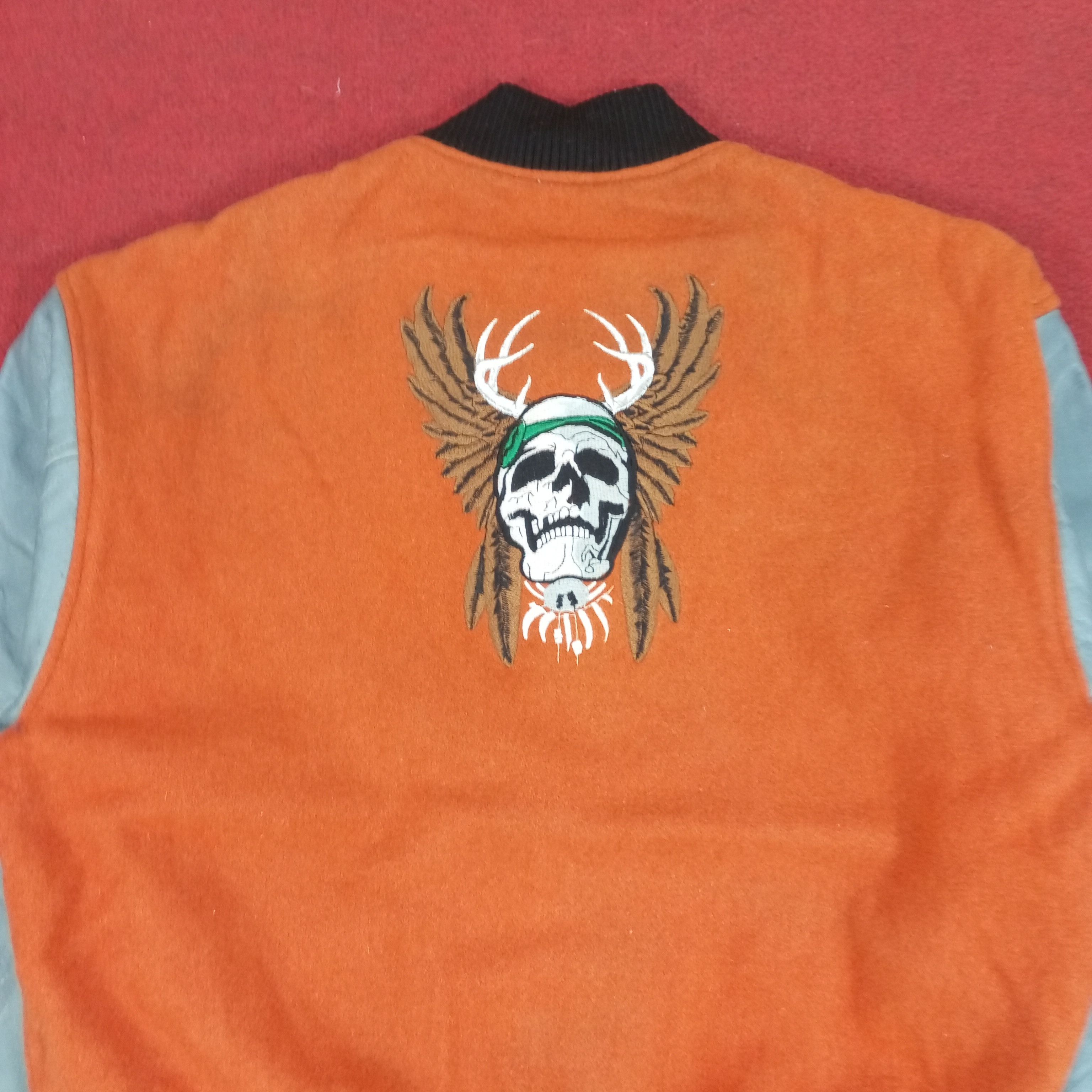 Vintage Varsity Jacket Skulls Design Rock Punk Style Size US L / EU 52-54 / 3 - 2 Thumbnail
