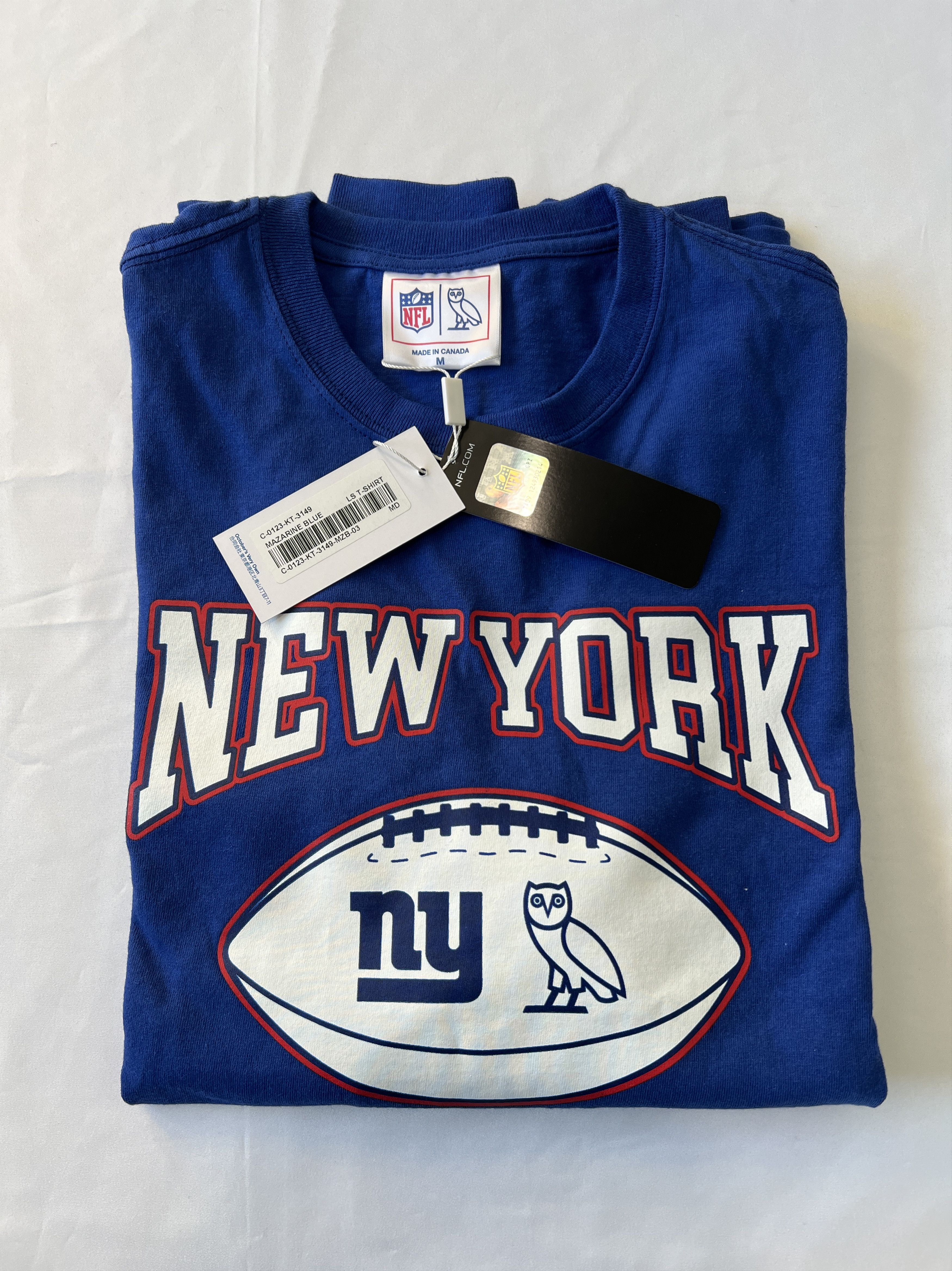 Drake OVO x NFL New York Giants OG LONG SLEEVE T-SHIRT Size US M / EU 48-50 / 2 - 2 Thumbnail
