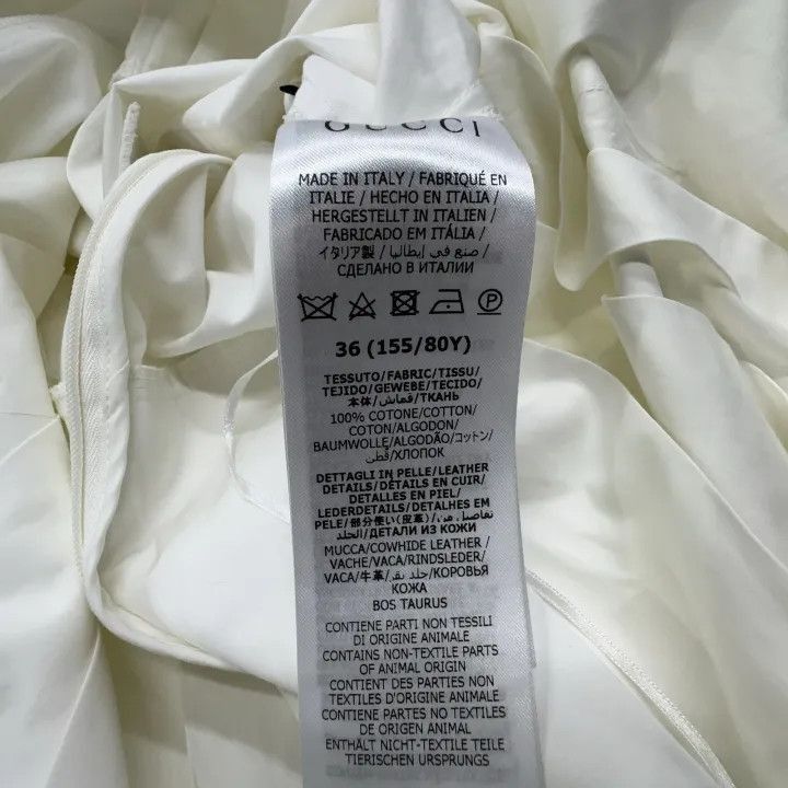 Gucci Gucci Gucci White Half Button Pleated Dress -2506 Size US 36 / EU 52 - 1 Thumbnail