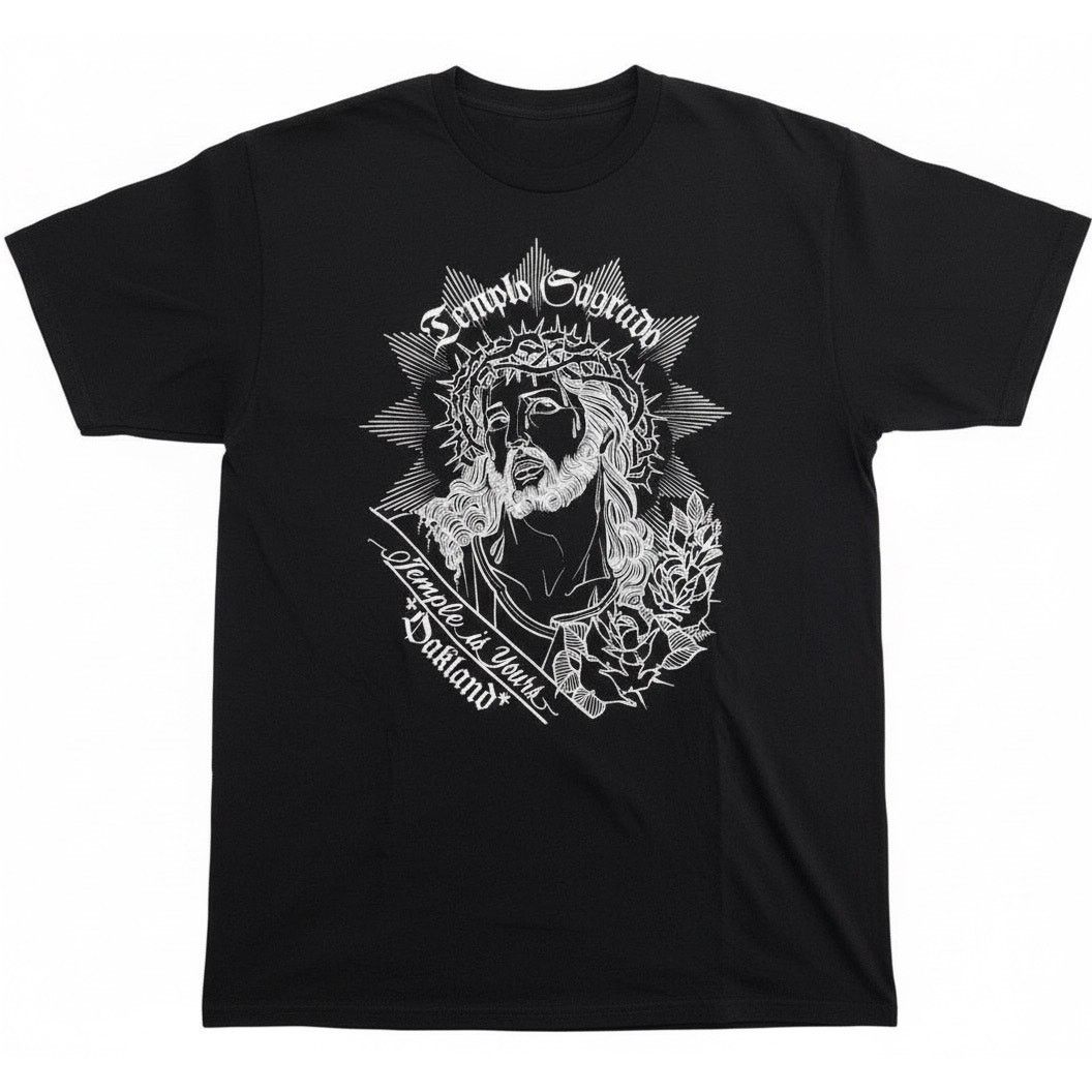 Canvas Canvas Black and White Jesus T-shirt Size XL Size US XL / EU 56 / 4 - 1 Thumbnail