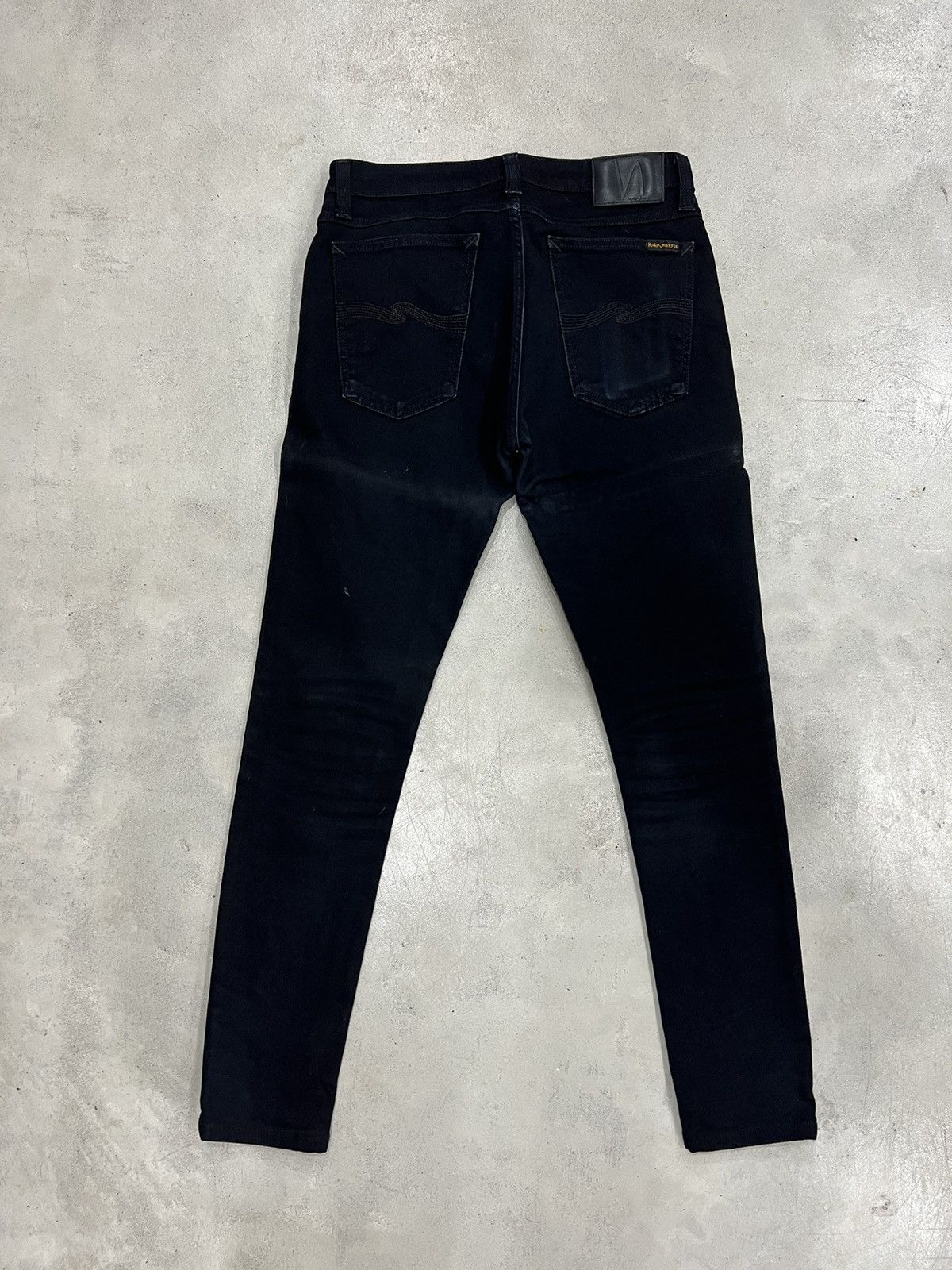 Nudie Jeans Nudie Black Skinny Jeans Made in Italy Size US 31 - 3 Thumbnail