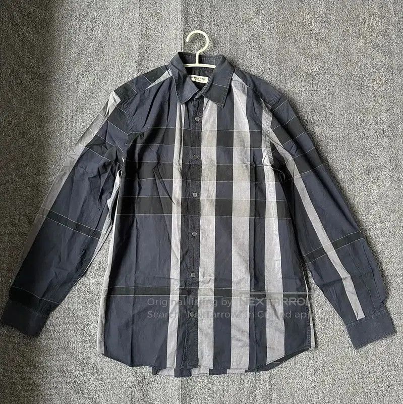Burberry Burberry Gray Cotton Logo Long Sleeve Shirt. Size US M / EU 48-50 / 2 - 1 Thumbnail