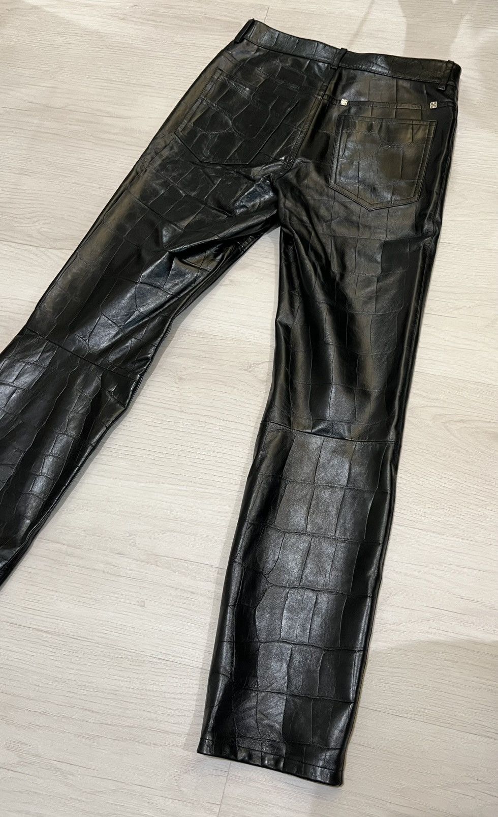 Givenchy Givenchy Croc Embossed Leather Pants Size US 32 / EU 48 - 15 Thumbnail