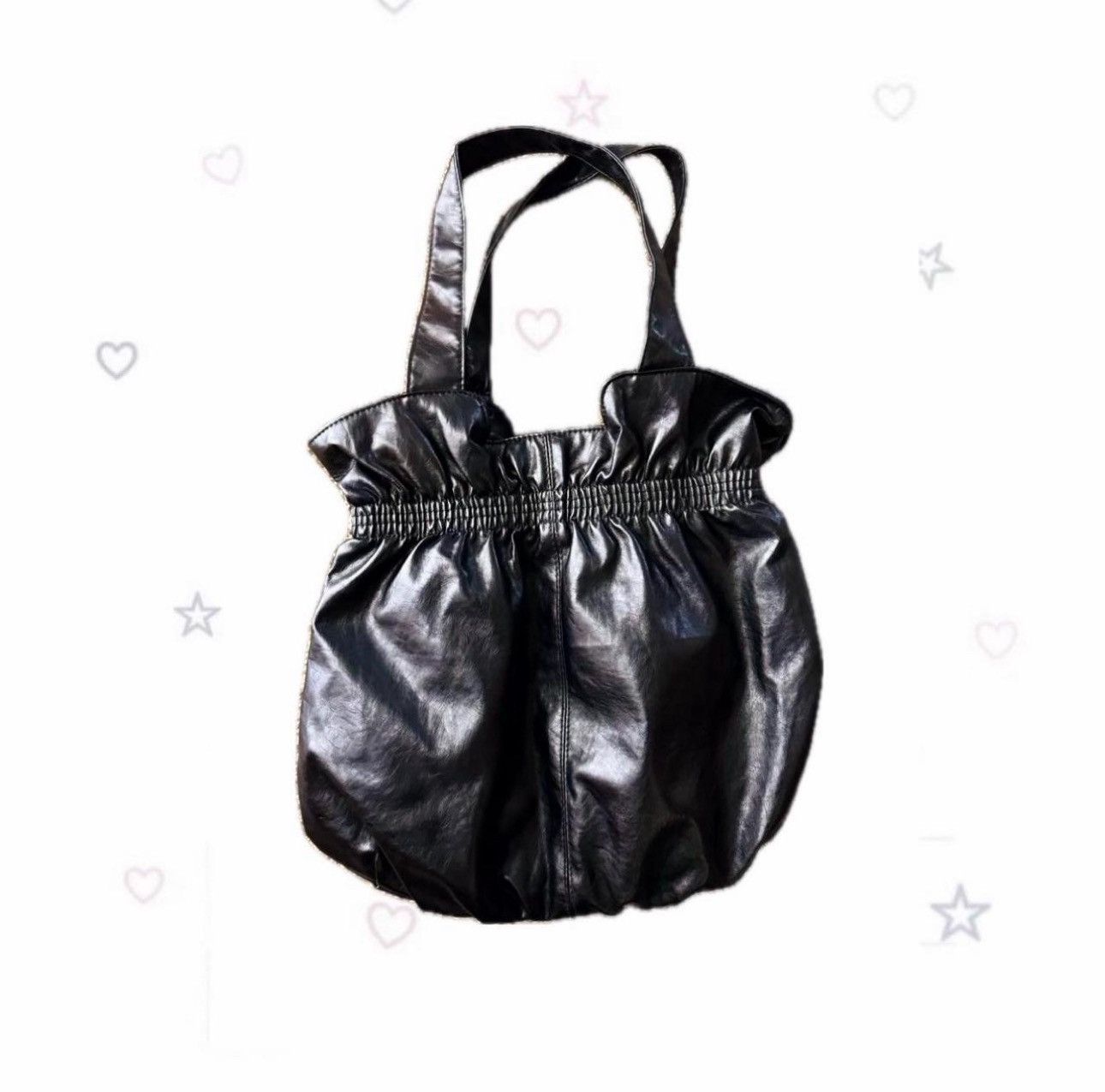 Designer × Other × Vintage Black Faux Leather Boho Y2K Laptop Bag | Emo Gothic Style Size ONE SIZE - 3 Thumbnail