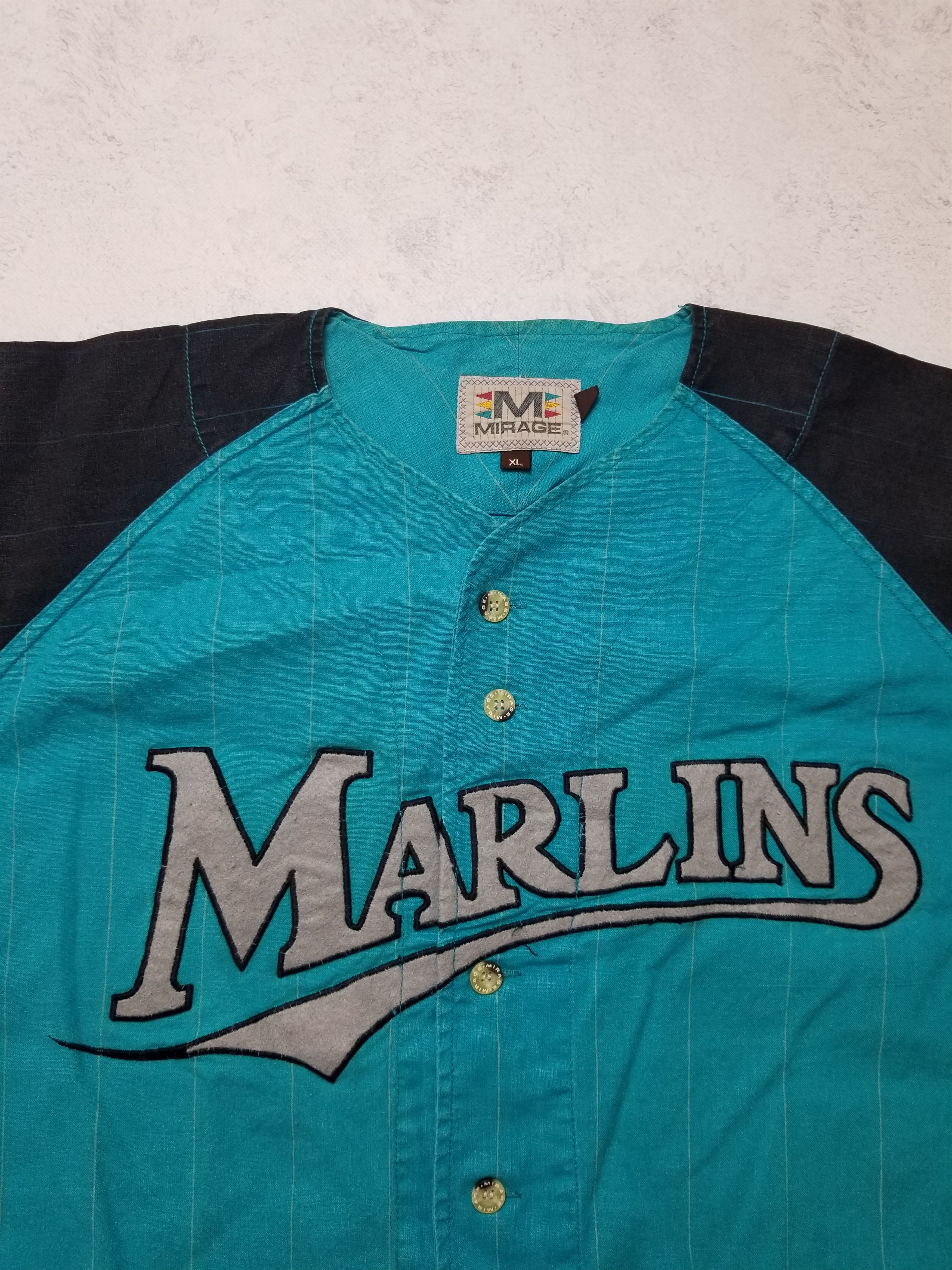 Mirage Vintage 90s Florida Marlins Teal Jersey Mirage MLB Miami Size US XL / EU 56 / 4 - 9 Thumbnail