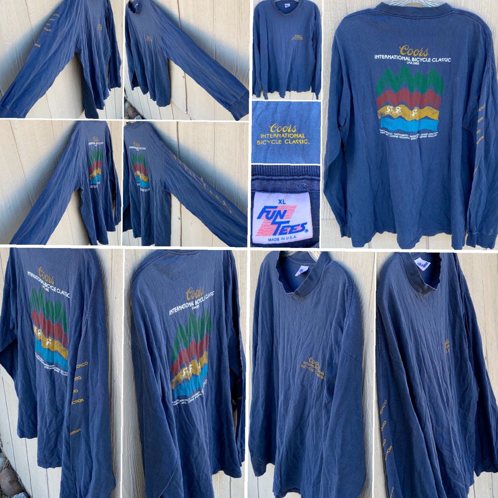 Vintage VINTAGE Coors Internarional Bicycle Classic 1985 T Shirt XL Blue Men Fun Tees 1980s Graphic Tee Sportswear/Beach Size US XL / EU 56 / 4 - 3 Thumbnail