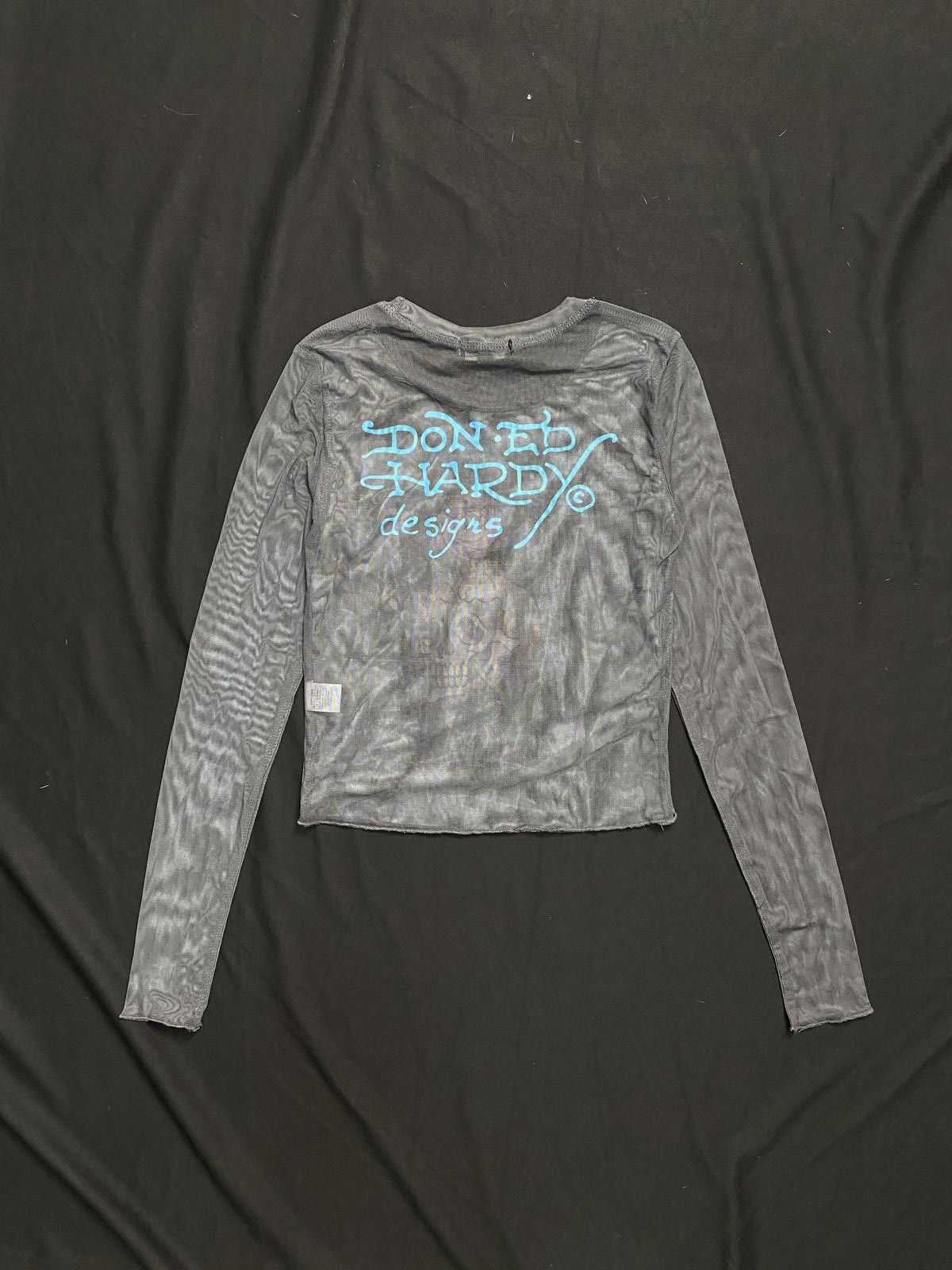 Other Deadstock Ed Hardy Mesh Rose Skull Long Sleeve Shirt Small Size S / US 4 / IT 40 - 7 Thumbnail