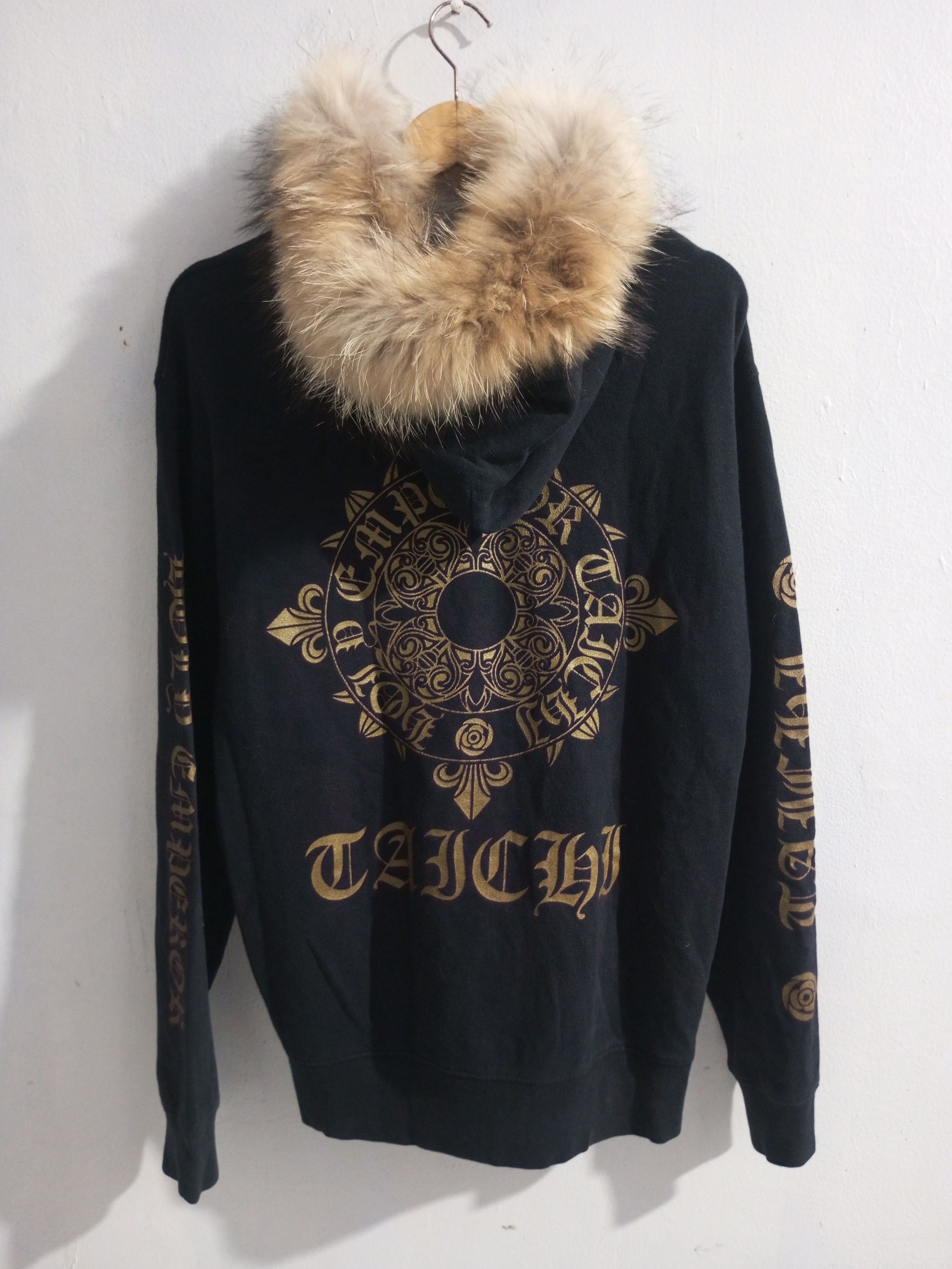 If Six Was Nine × Japanese Brand × Le Grande Bleu (L.G.B.) Vintage "bold emperor" Spellout fur hoodie Size US XL / EU 56 / 4 - 2 Thumbnail