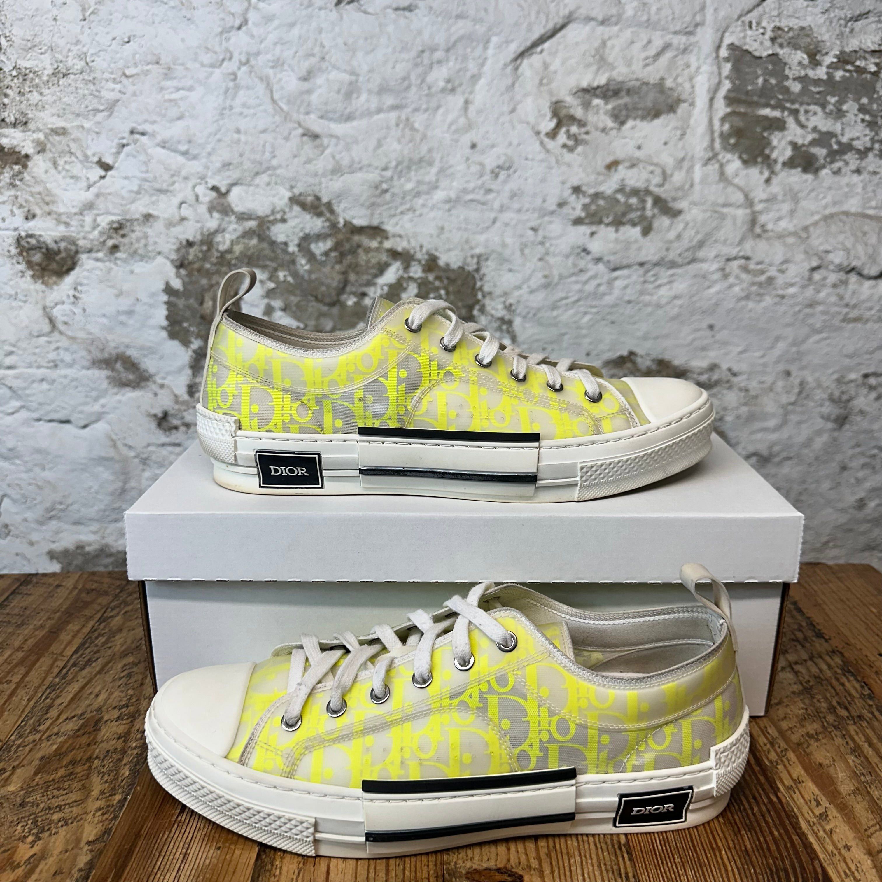 Dior Dior B23 Low Yellow Oblique White Sneaker Sz 10 (43) Size US 10 / EU 43 - 1 Thumbnail