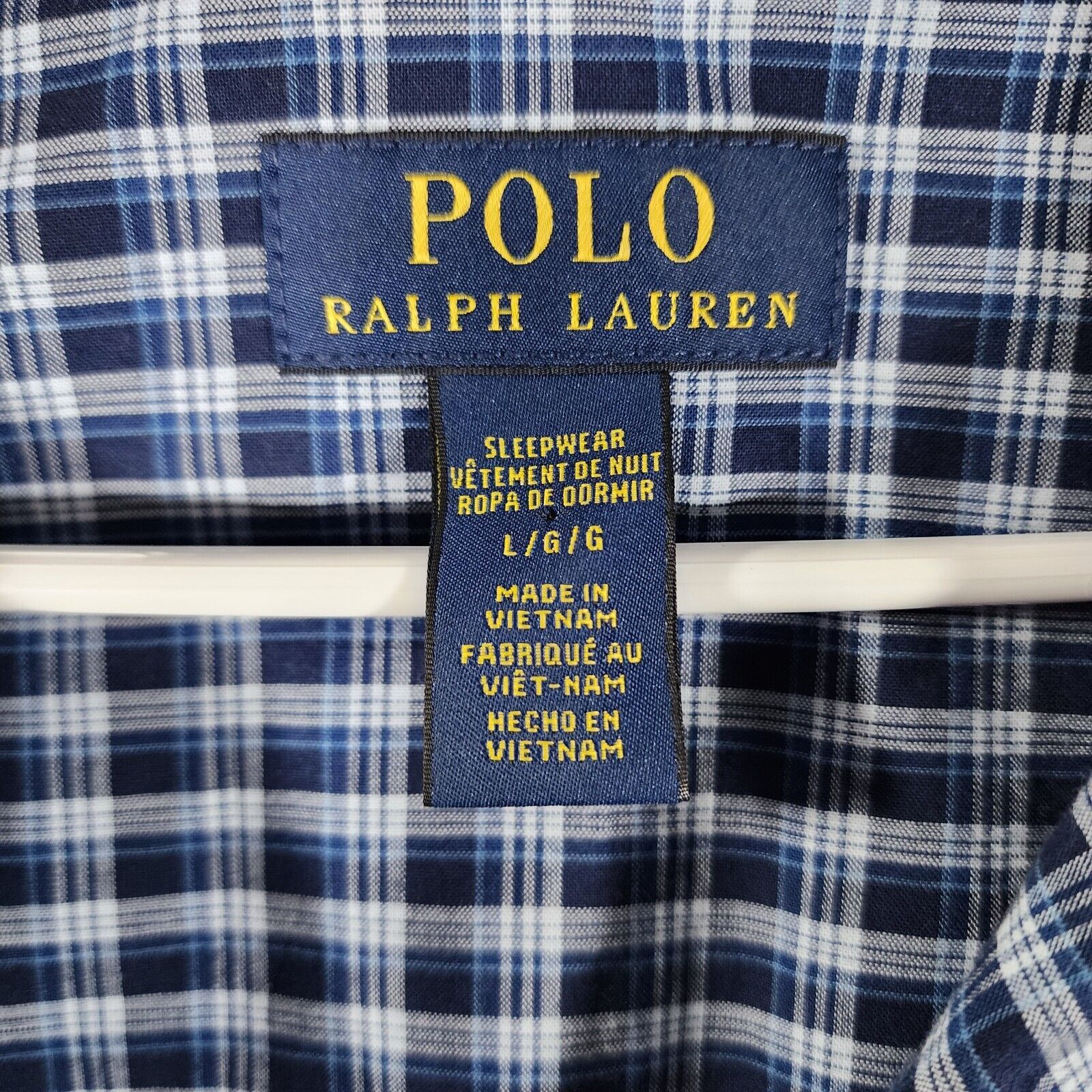 Polo Ralph Lauren Polo Ralph Lauren Cotton Sleep Shirt Pajama Top Plaid L Size US L / EU 52-54 / 3 - 4 Thumbnail
