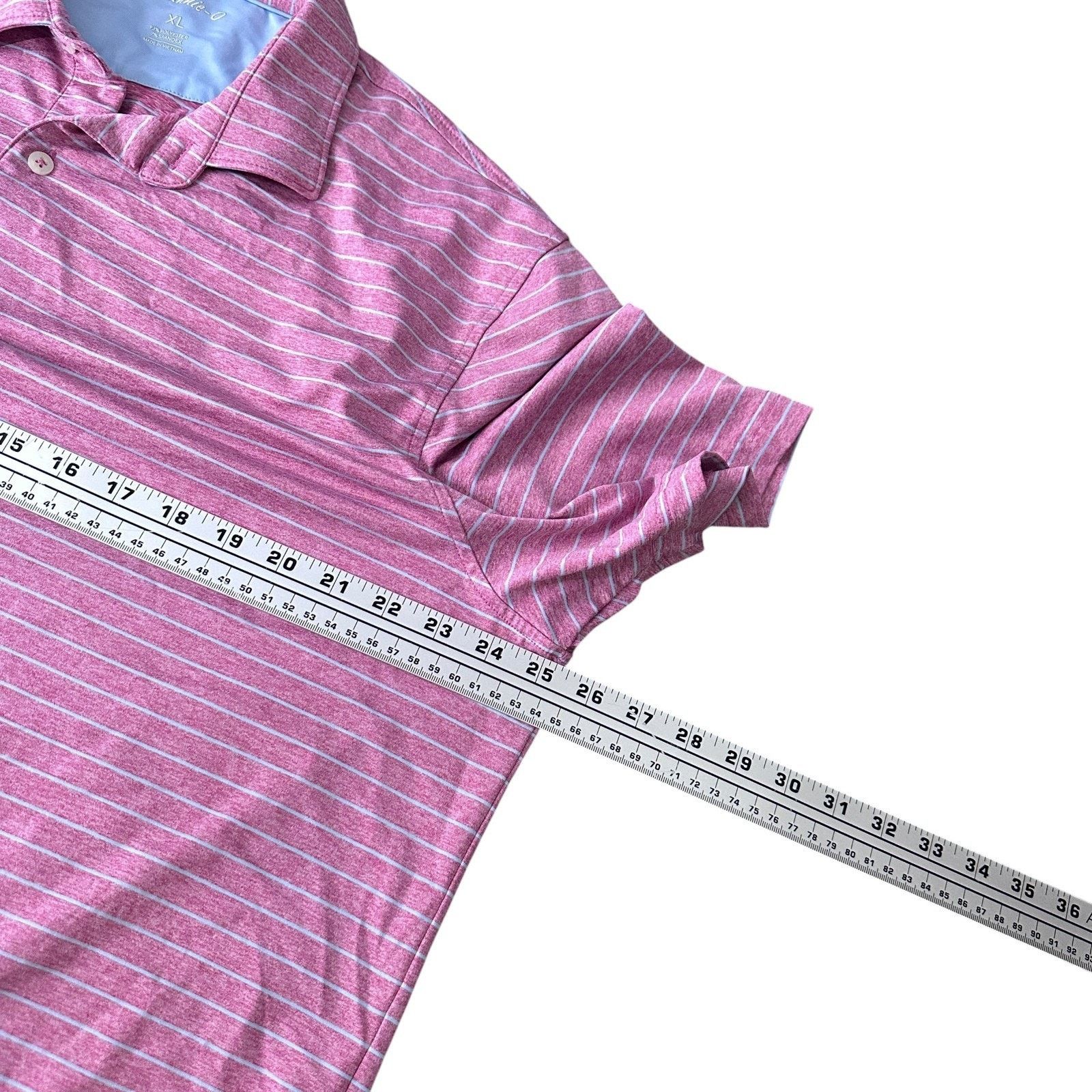 Other Johnnie-O Polo Shirt Mens XL Pink Blue Striped Golf Pullover Size US XL / EU 56 / 4 - 7 Thumbnail