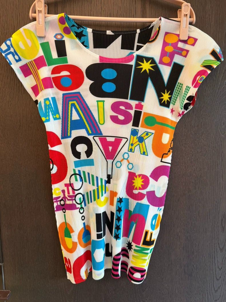 Issey Miyake size:3 Cartoon pattern short-sleeved top