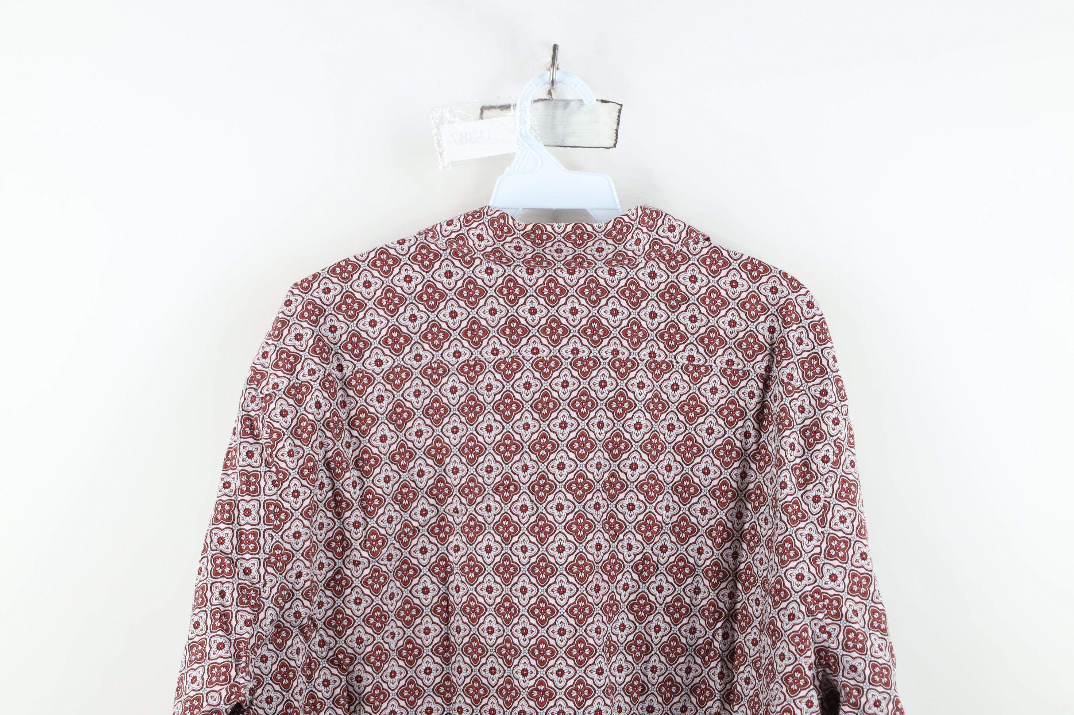 Express Express Geometric Tapestry Collared Button Shirt Cotton Size US XXL / EU 58 / 5 - 11 Thumbnail