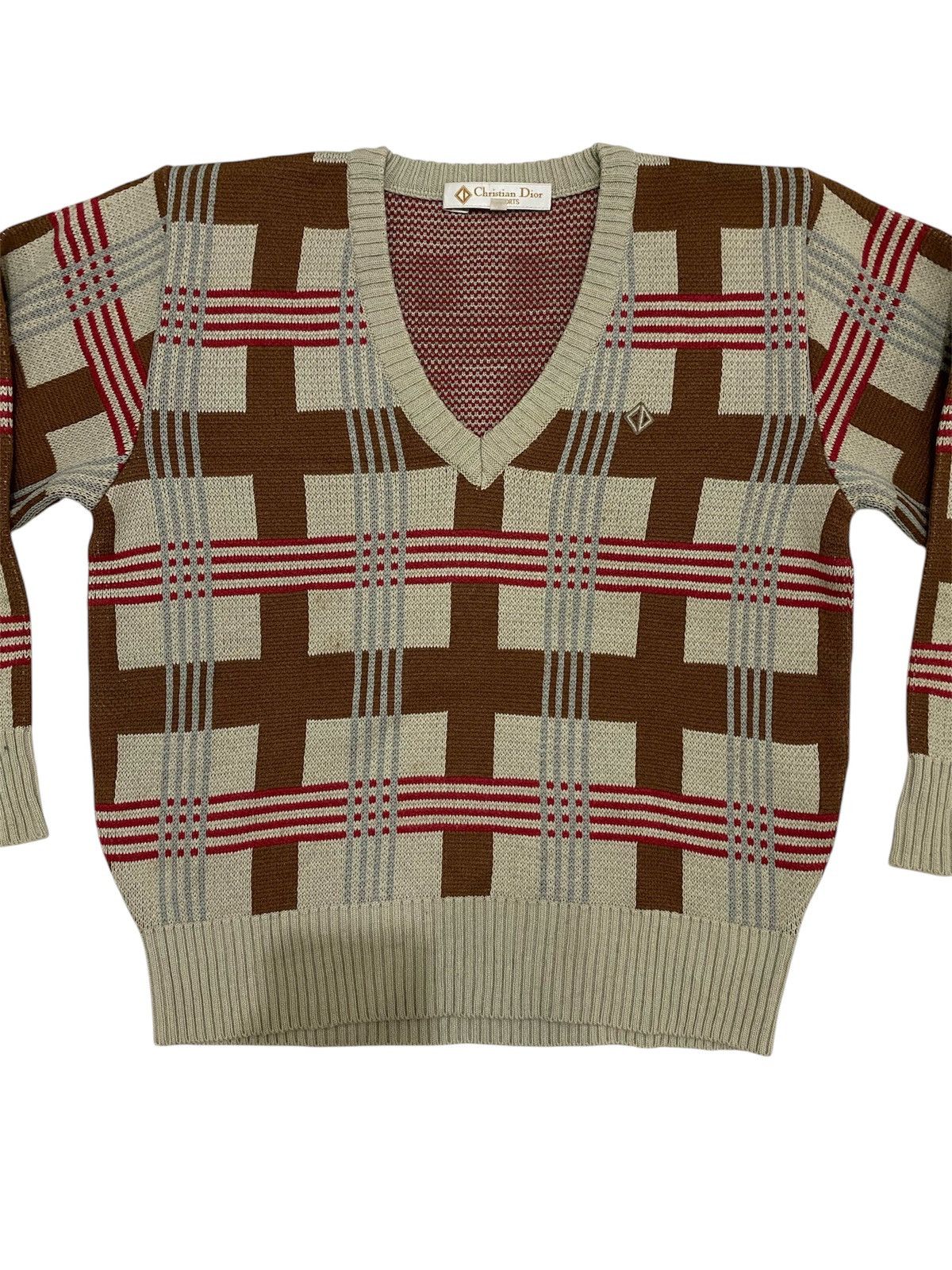 Christian Dior Monsieur 🔥Christian Dior Sports Chekered Sweater Knitwear Size US M / EU 48-50 / 2 - 4 Thumbnail