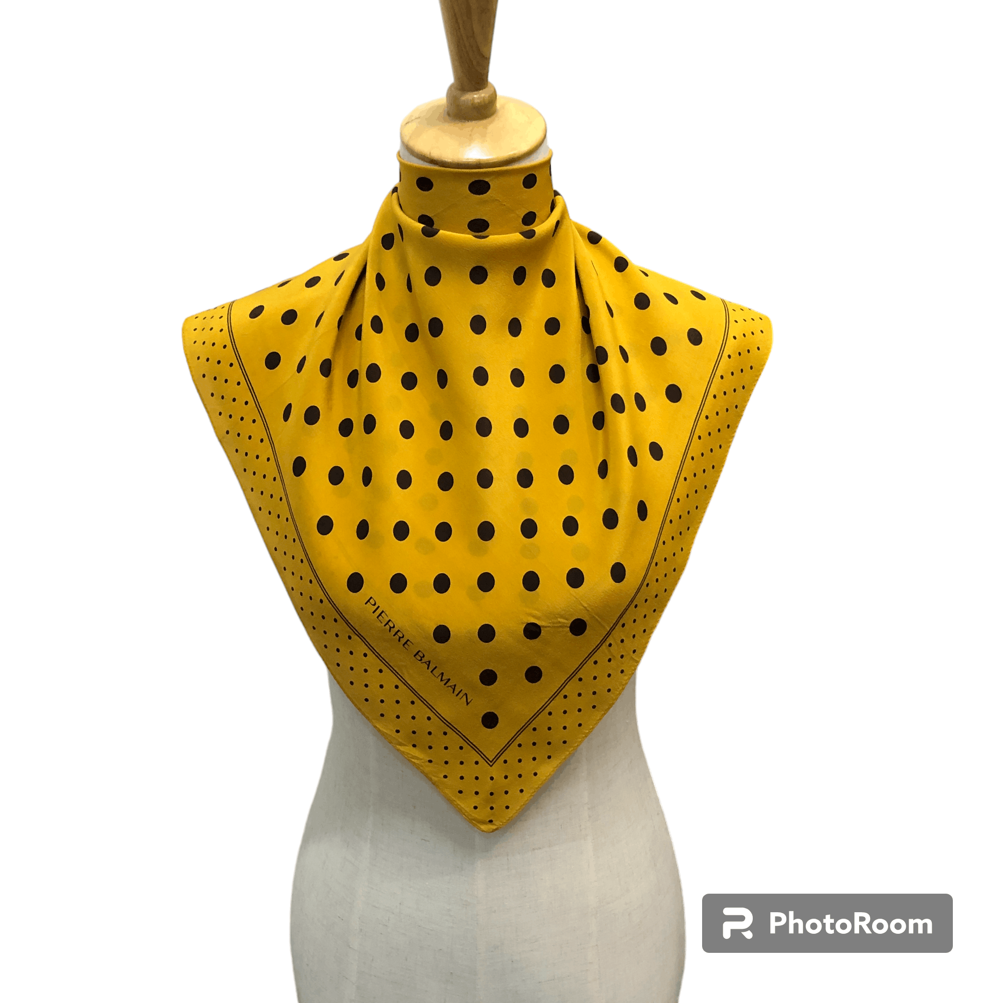 Pierre Balmain Vintage Pierre Balmain Polka Dots Silk Scarf M1300 Size ONE SIZE - 1 Thumbnail