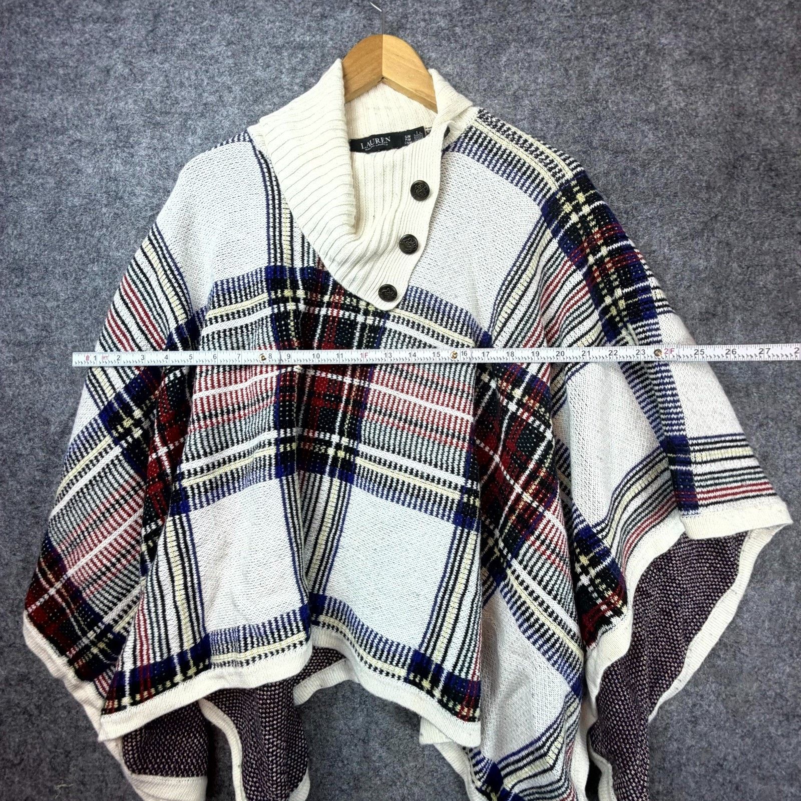 Lauren Ralph Lauren Lauren Ralph Lauren Poncho Sweater Womens S/M Cape Preppy Size M / US 6-8 / IT 42-44 - 6 Thumbnail