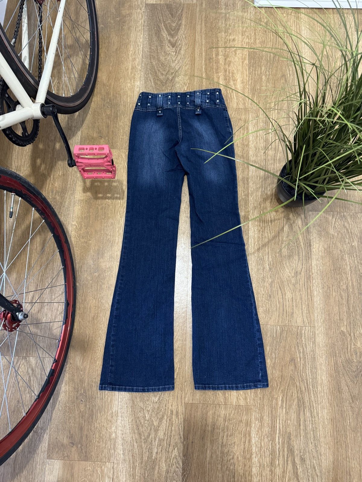 Vintage VINTAGE AVANT GARDE WASHED DENIM PANTS FLARE JEANS Size 26" / US 2 / IT 38 - 4 Thumbnail