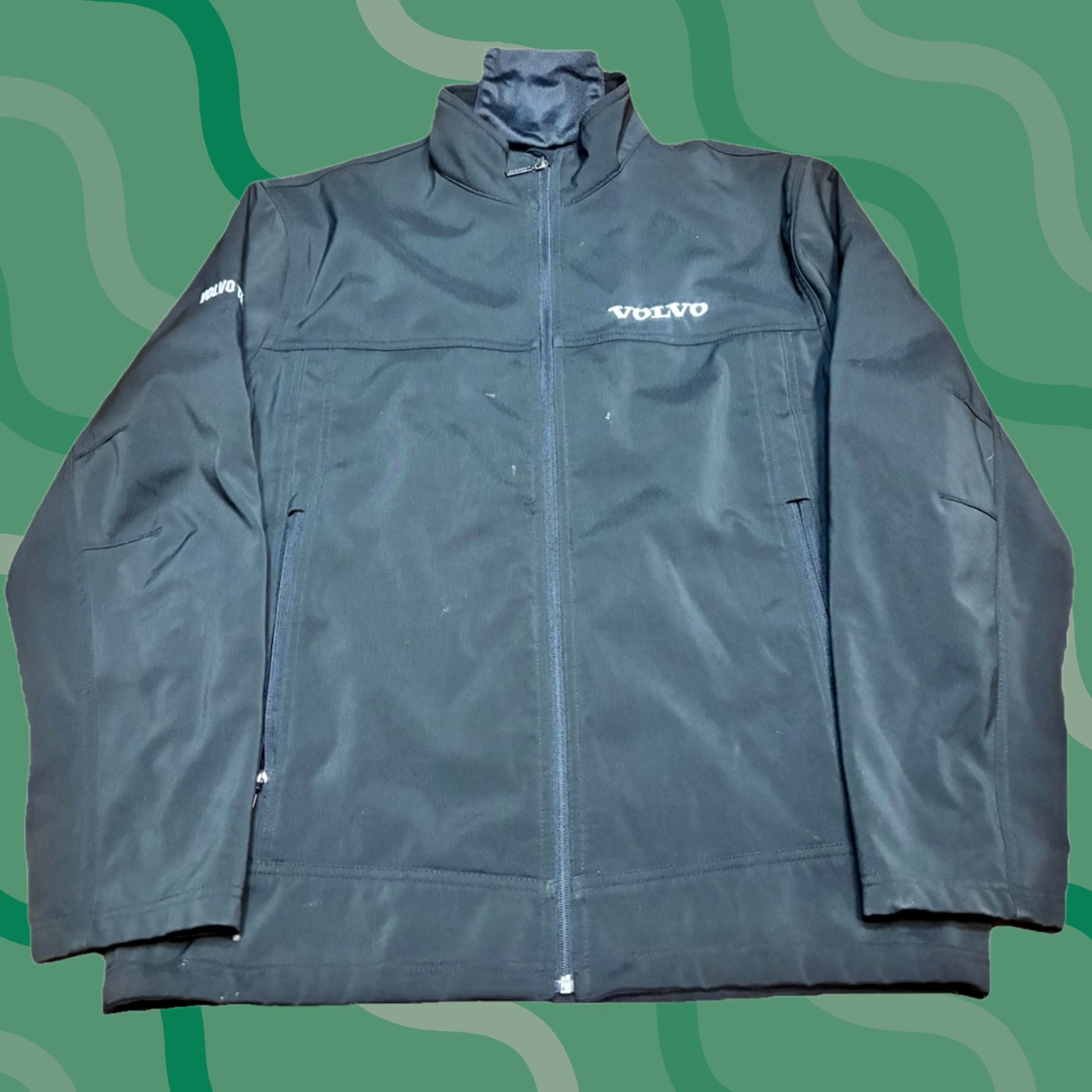 Vintage Volvo Jacket Mens M Black Official Merchandise Full Zip Windbreaker Size US M / EU 48-50 / 2 - 1 Thumbnail