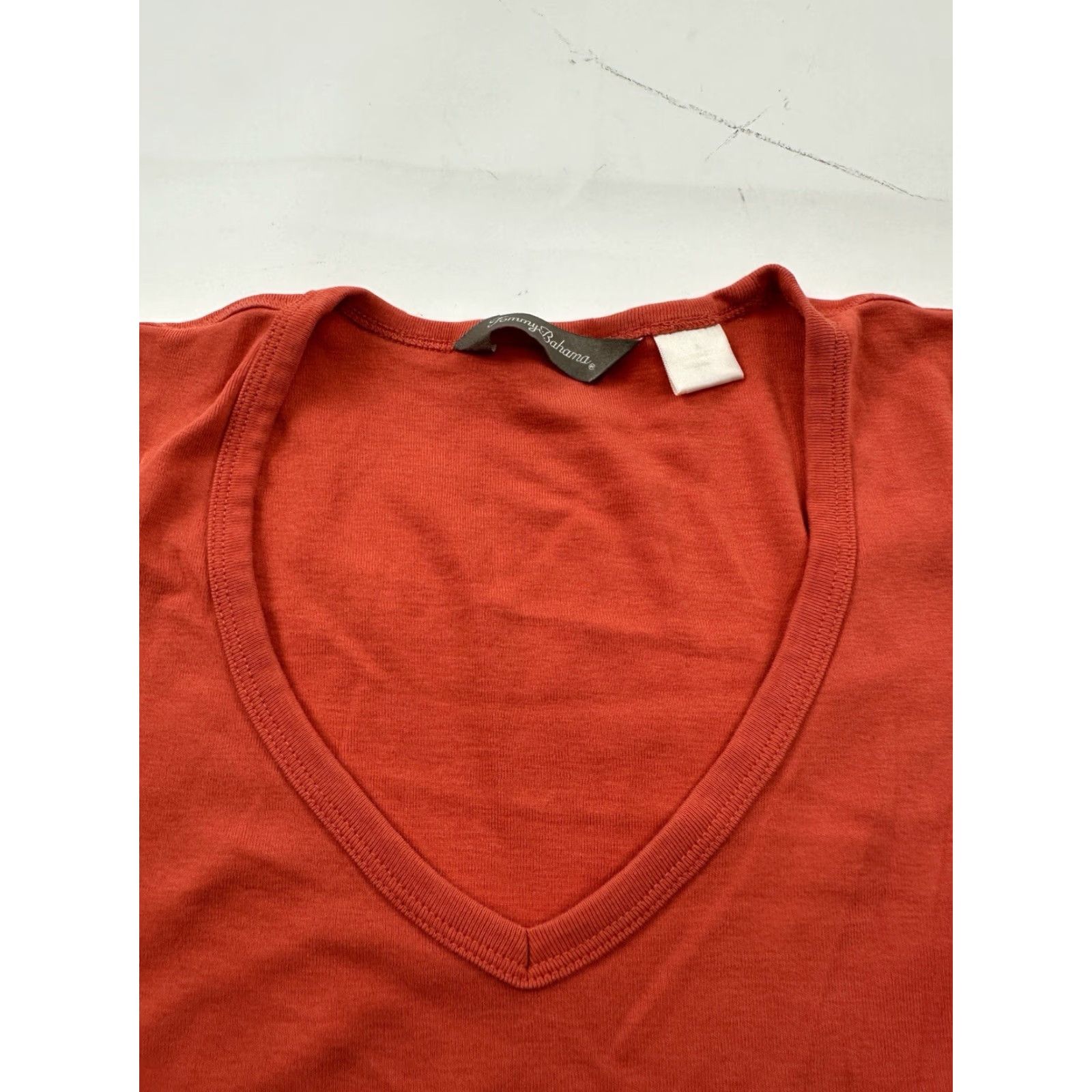 Tommy Bahama Tommy Bahama Shirt Orange XS Womens V-Neck Pullover Casual Ladies Size XS / US 0-2 / IT 36-38 - 4 Thumbnail