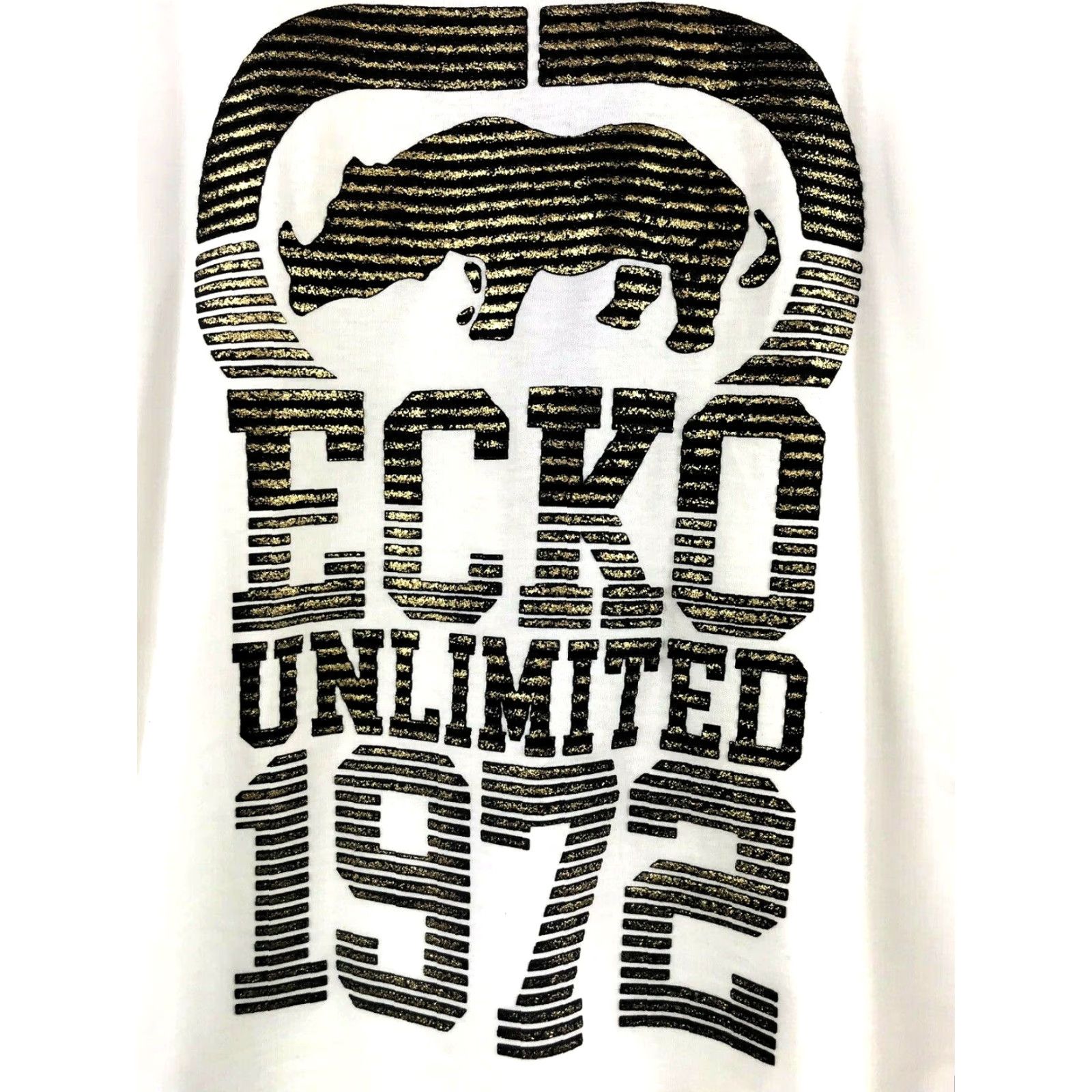 Ecko Unltd. Ecko Unltd Tee Mens Medium White T-Shirt Graphic Logo Print NEW Black Gold Rhino Graphic Tee Mens M White Logo Print Size US M / EU 48-50 / 2 - 2 Thumbnail