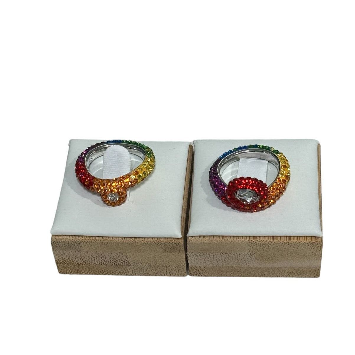 Swarovski Swarovski Atelier Tigris ring Set (2)size52/6 Rhodium plated Size ONE SIZE - 10 Thumbnail