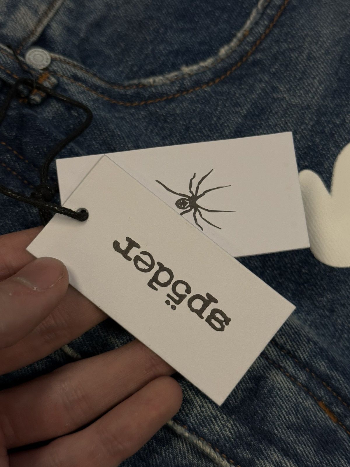 Sp5der Sp5der Worldwide Beluga Denim Jeans Size 32 (NEW) Size US 32 / EU 48 - 5 Thumbnail